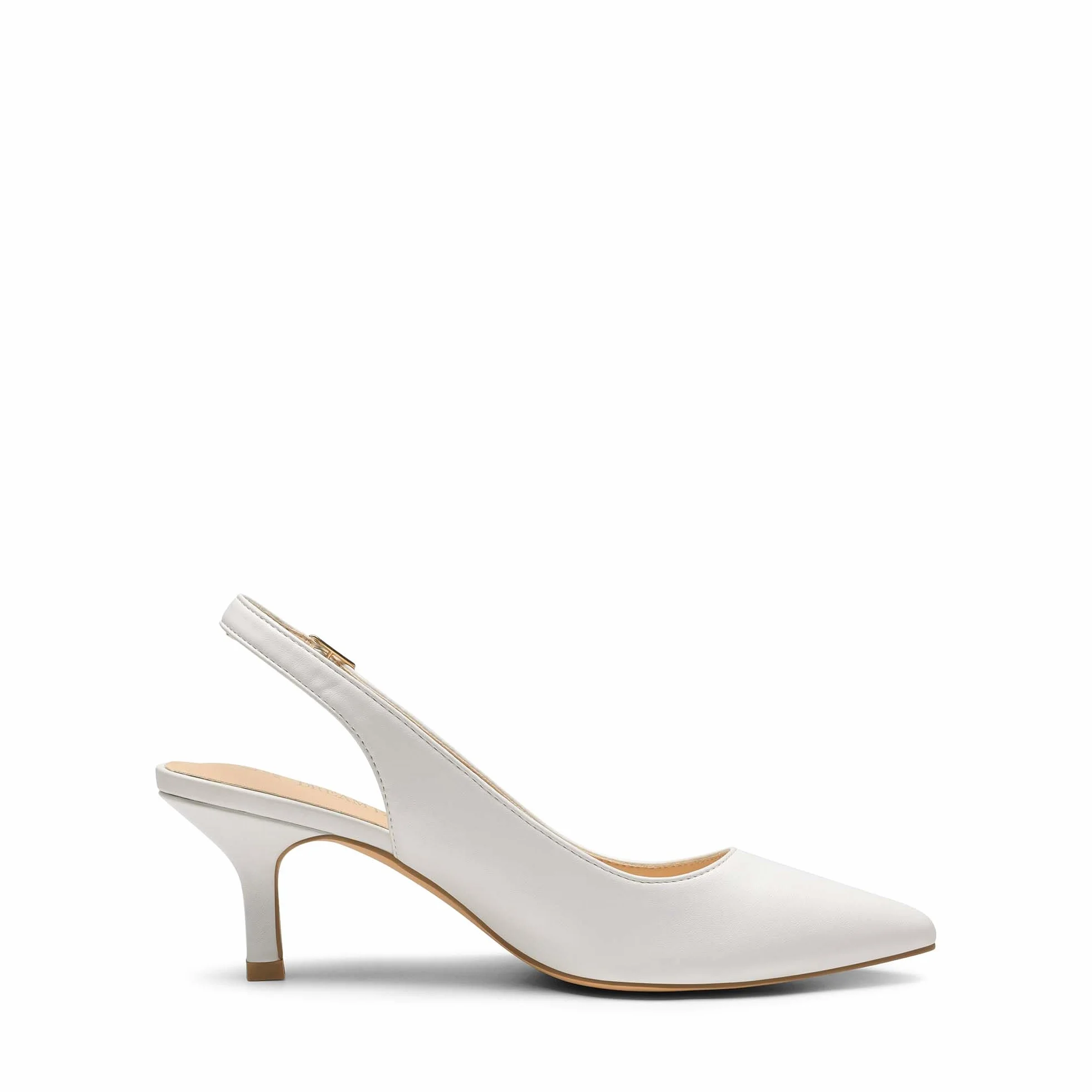 DREAM PAIRS Zapatos de Tacón Gato Clásicos Mujer Slingback PU