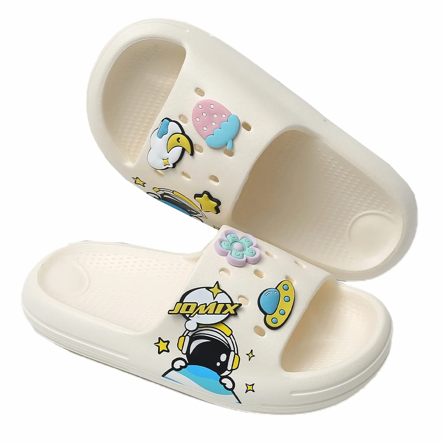 JOMIX Chanclas Niño Piscina Chanclas Niña Unisexo Niños Sandalias Verano Playa Mar Baño Ducha Bonitas Chanclas Goma Transpirables con Decoración Suela Gruesa