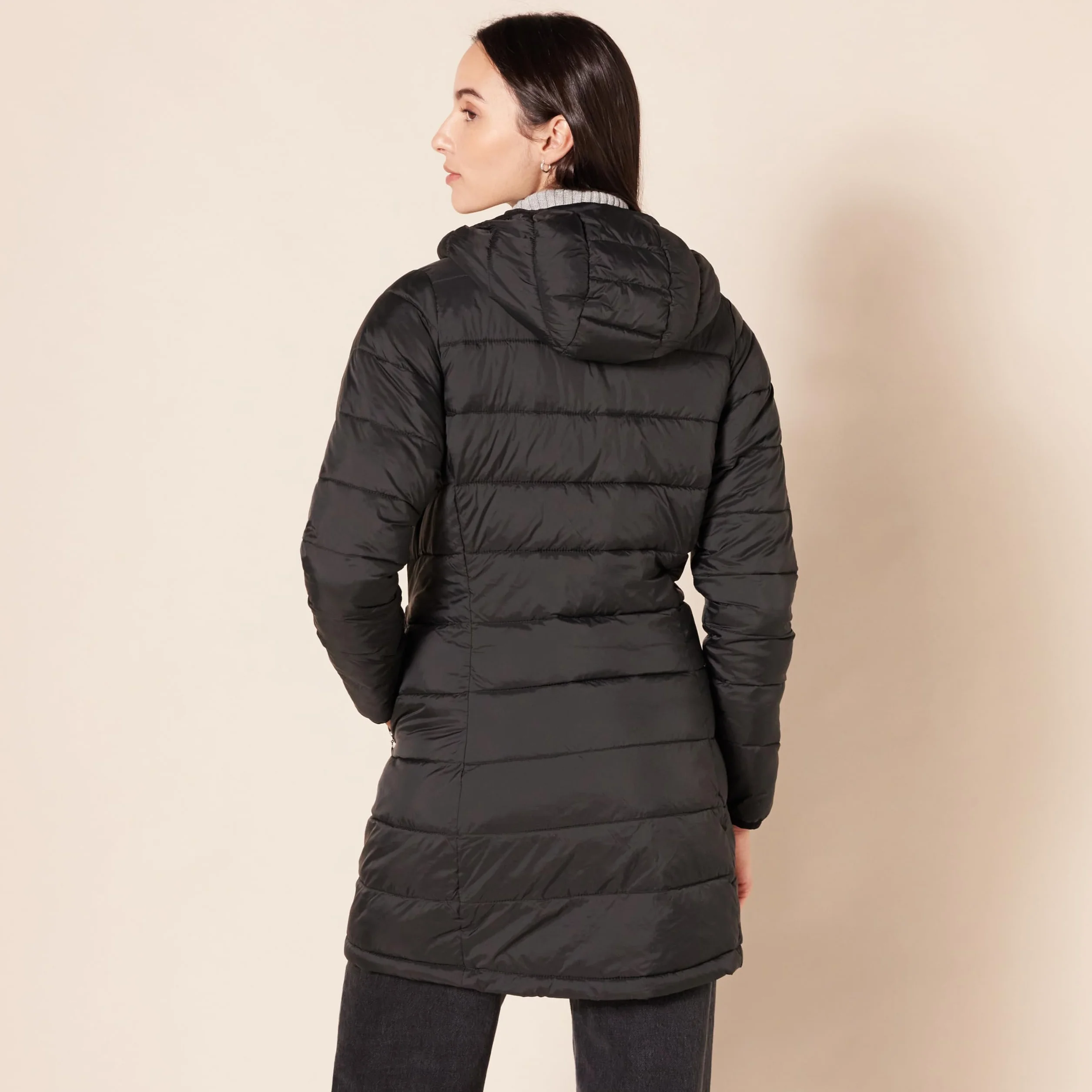 Amazon Essentials Chaqueta Acolchada con Capucha Impermeable Mujer