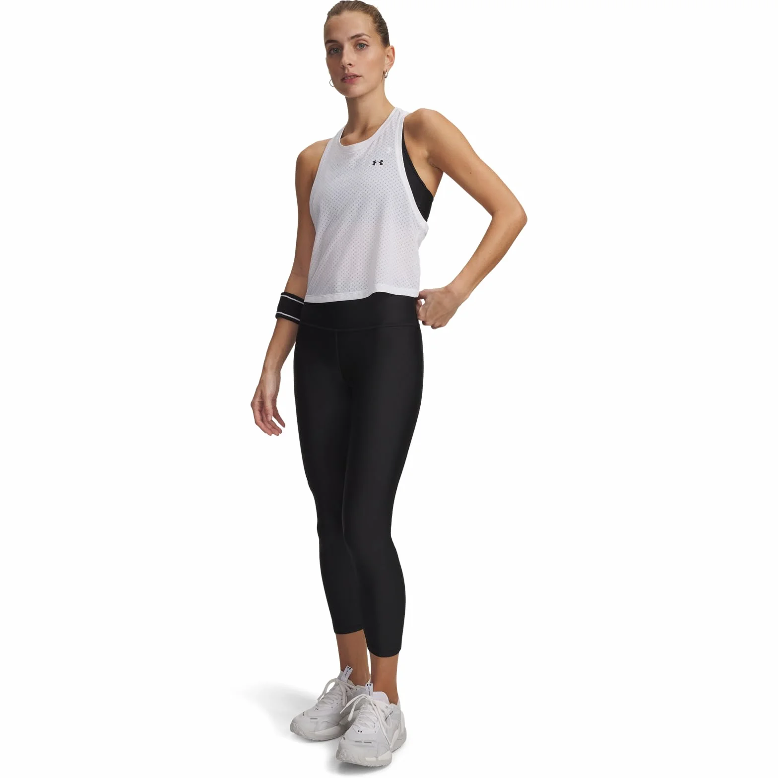 Under Armour Armour Hi Ankle Leg - Leggings Deportivos de Cintura Alta con tecnología antiolor, Mallas Deportivas Transpirables con Tejido Heatgear Mujer
