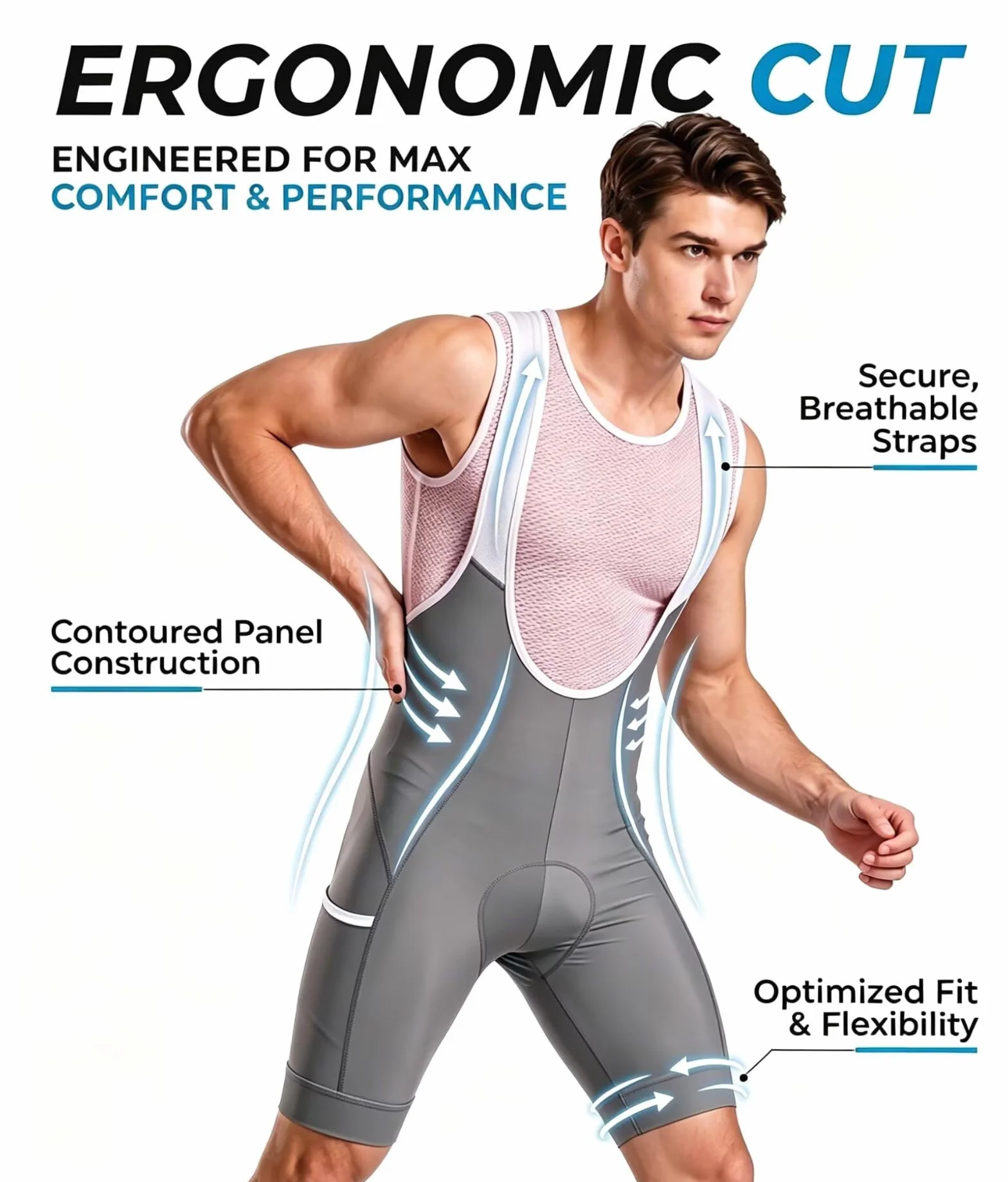 CEROTIPOLAR Pantalones de Tirantes Modernos/Ajustados para Hombre
