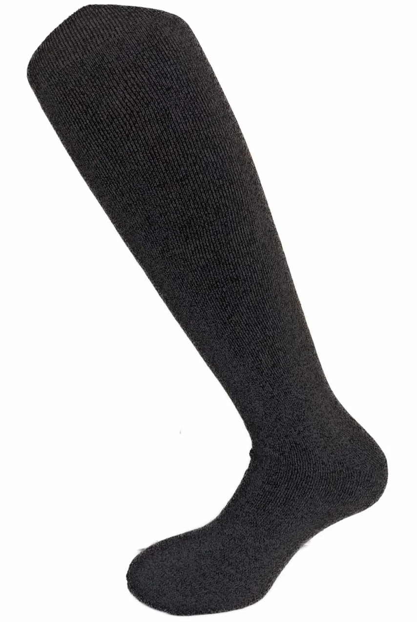 CALCETINES LARGO POLAR TÉRMICO HEAVY MOUNTAIN SKI NEGRO-AZUL-GRIS-ALTE A LA RODILLA