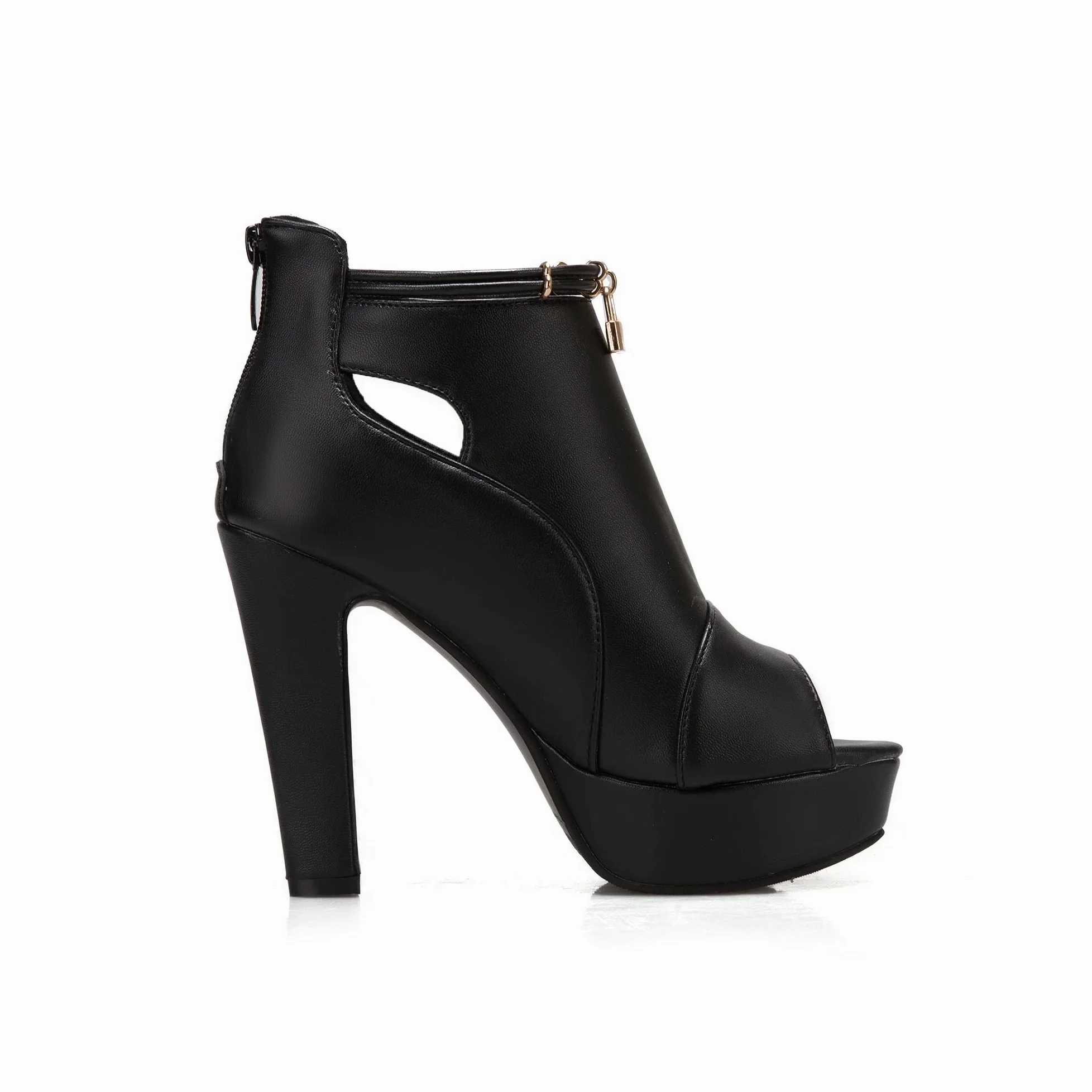 Zapatos de tacón con cremallera para mujer, tacón alto con plataforma de agua de 11,5 cm, zapatos de fiesta fáciles de caminar, z33-7s
