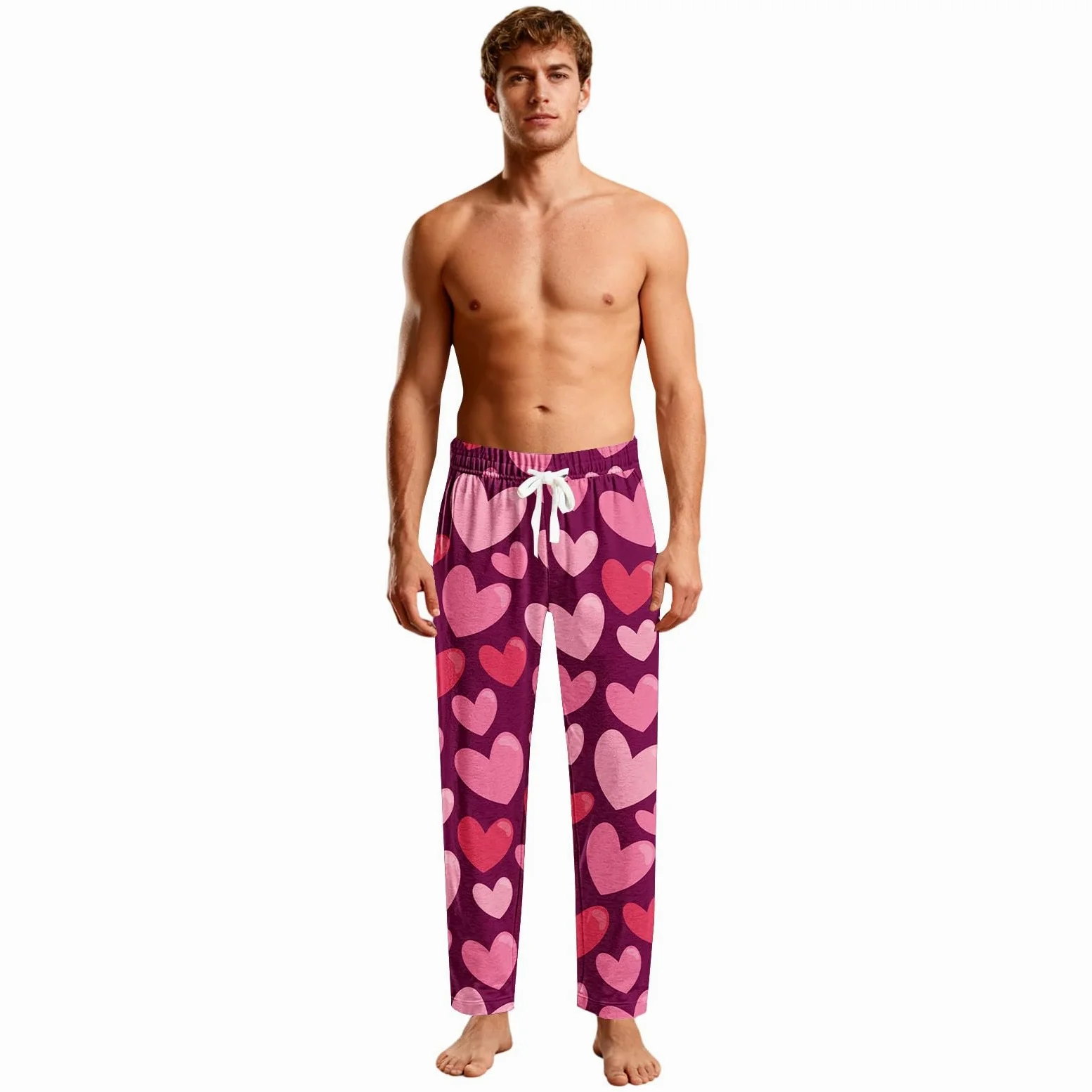 Generisch Pijama de hombre Navidad cintura elástica albornoz hombre algodón orgánico