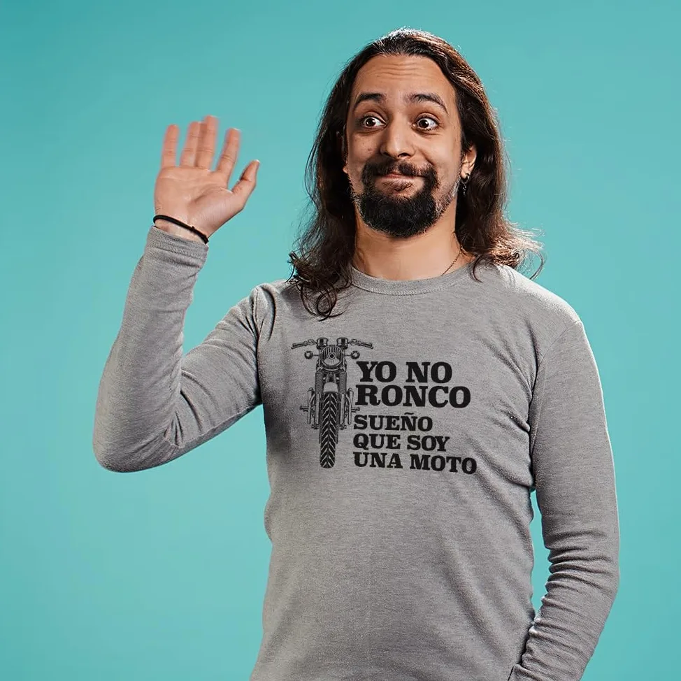 Pijama para Hombre Ronco sueño Moto Muy Comodo Ropa Dormir de Algodon ronquidos