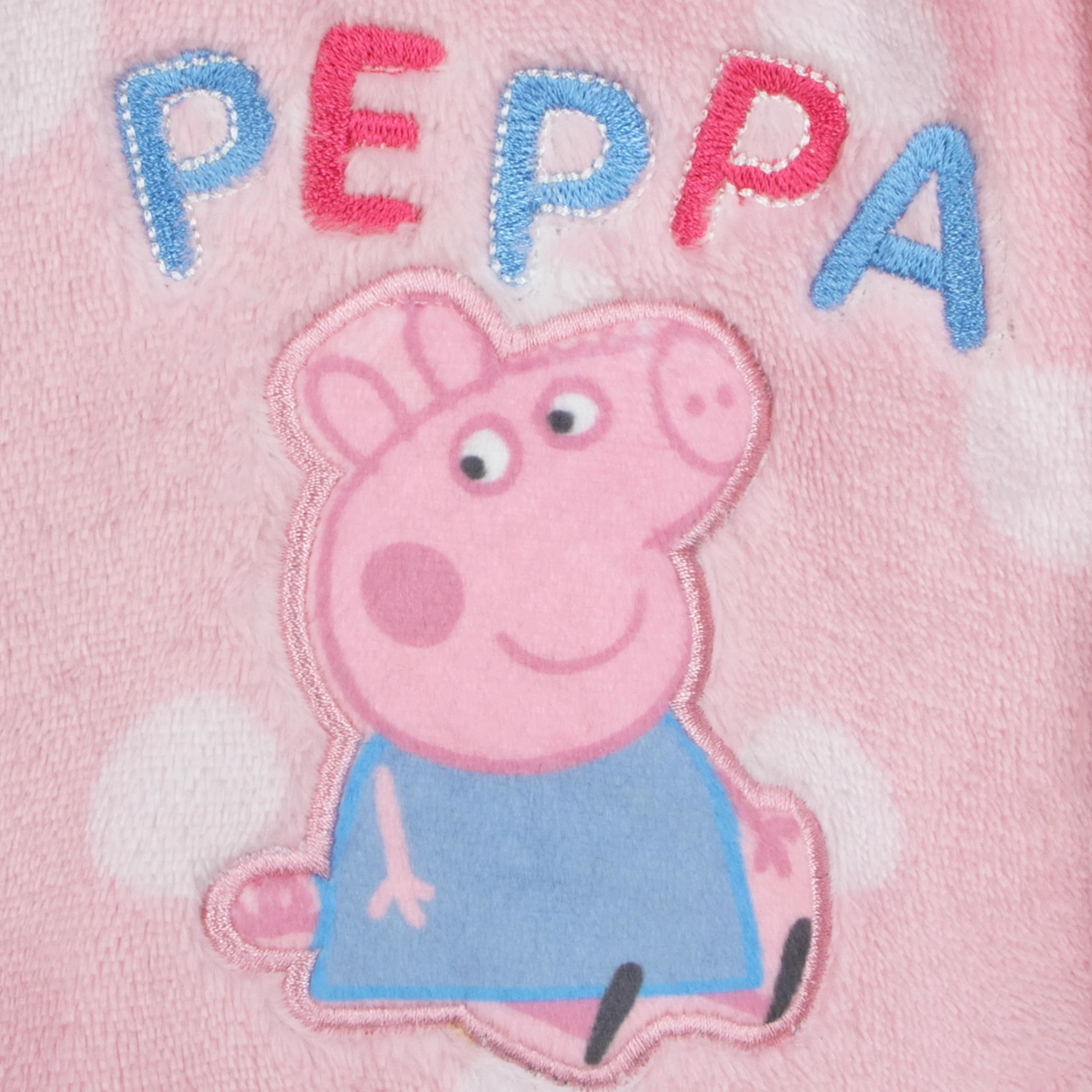 Peppa Pig Bata Polar Esponjoso Albornoz Baño Niña | Albornoz De Niña Con Capucha Y Orejas 3D | Rosa | 18-24 Meses