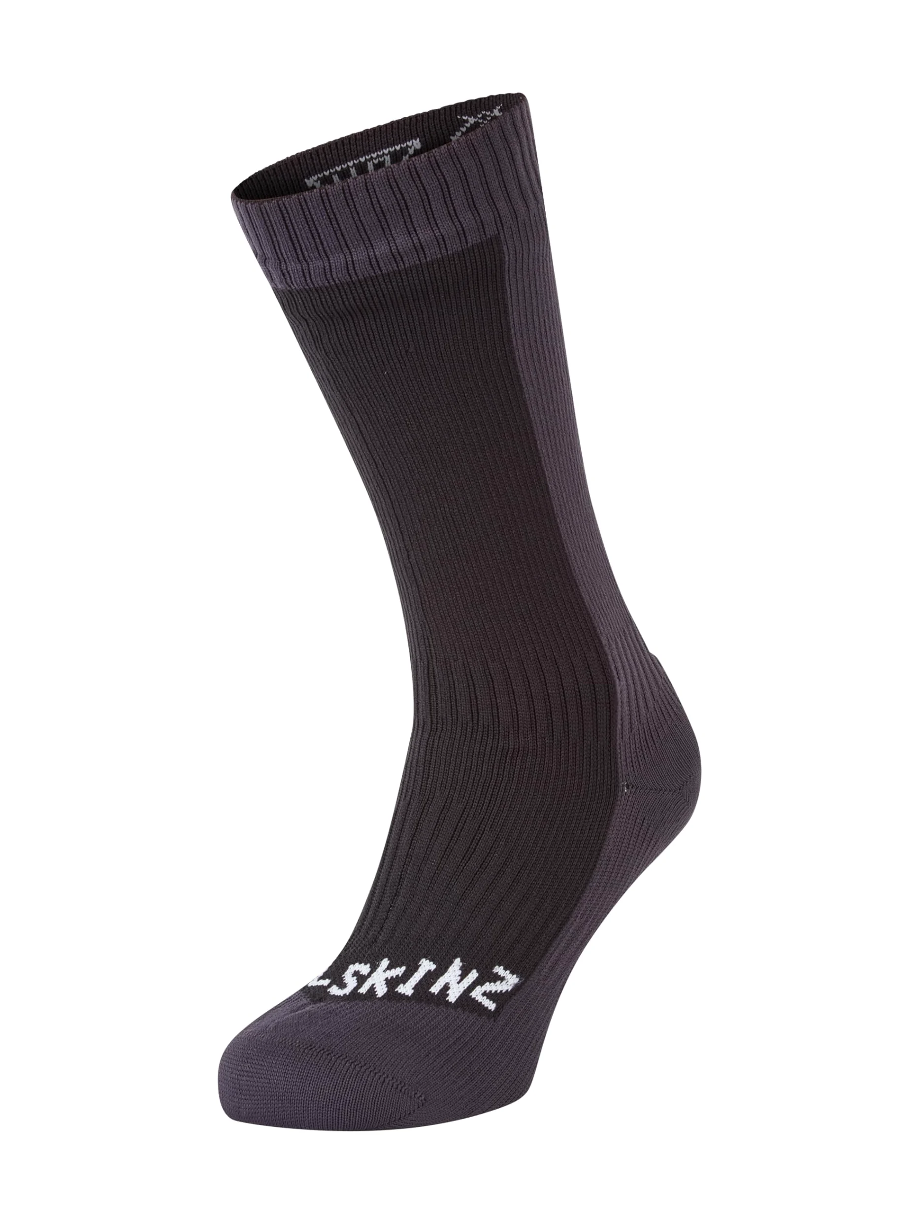 SealSkinz Waterproof Cold Weather Mid Length Calcetín, Hombre, Gris, Small