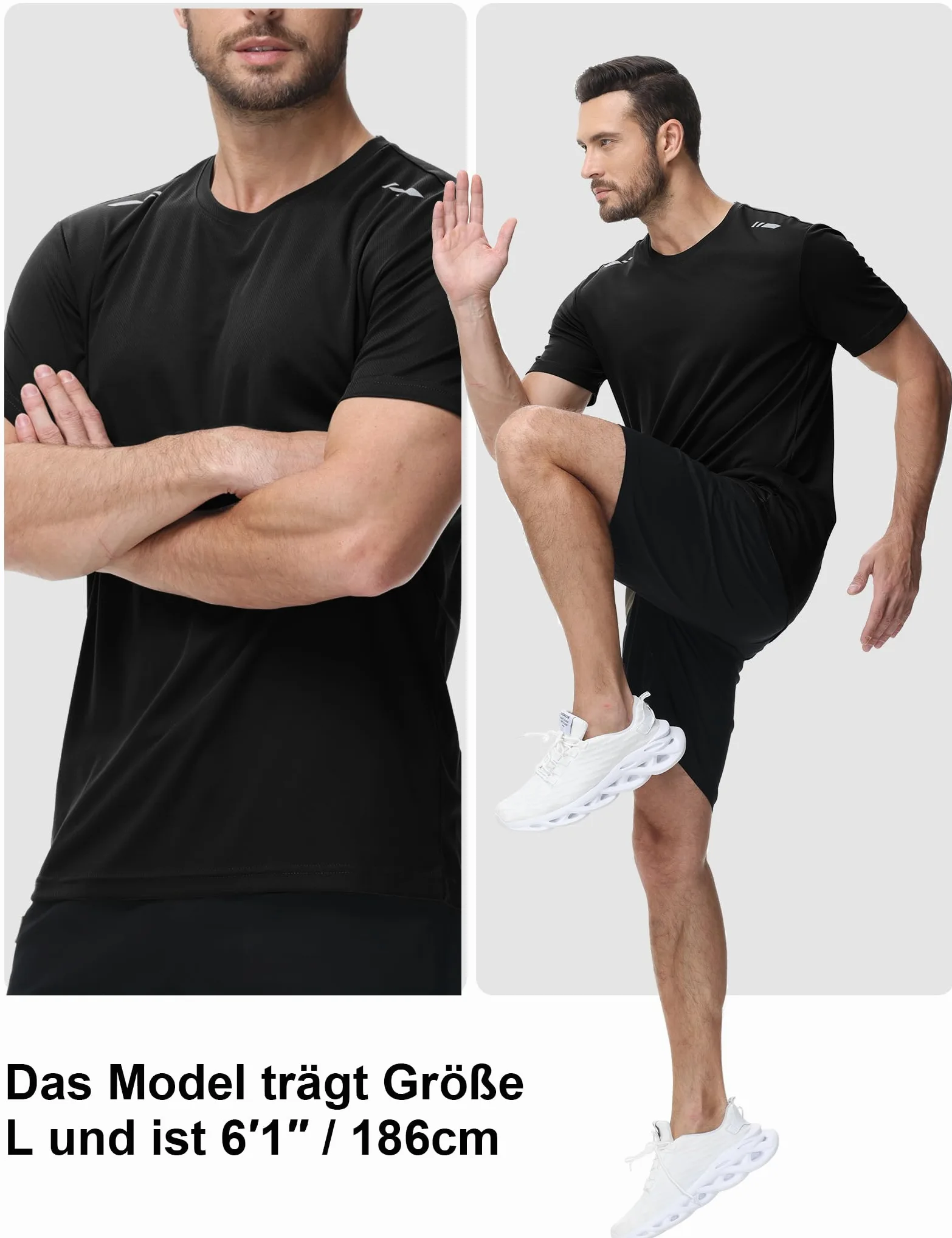Camiseta Deporte Hombre, Pack de 3 Camisetas Manga Corta Hombre, Transpirable Deportiva Running Gimnasio Camiseta Gym Hombre