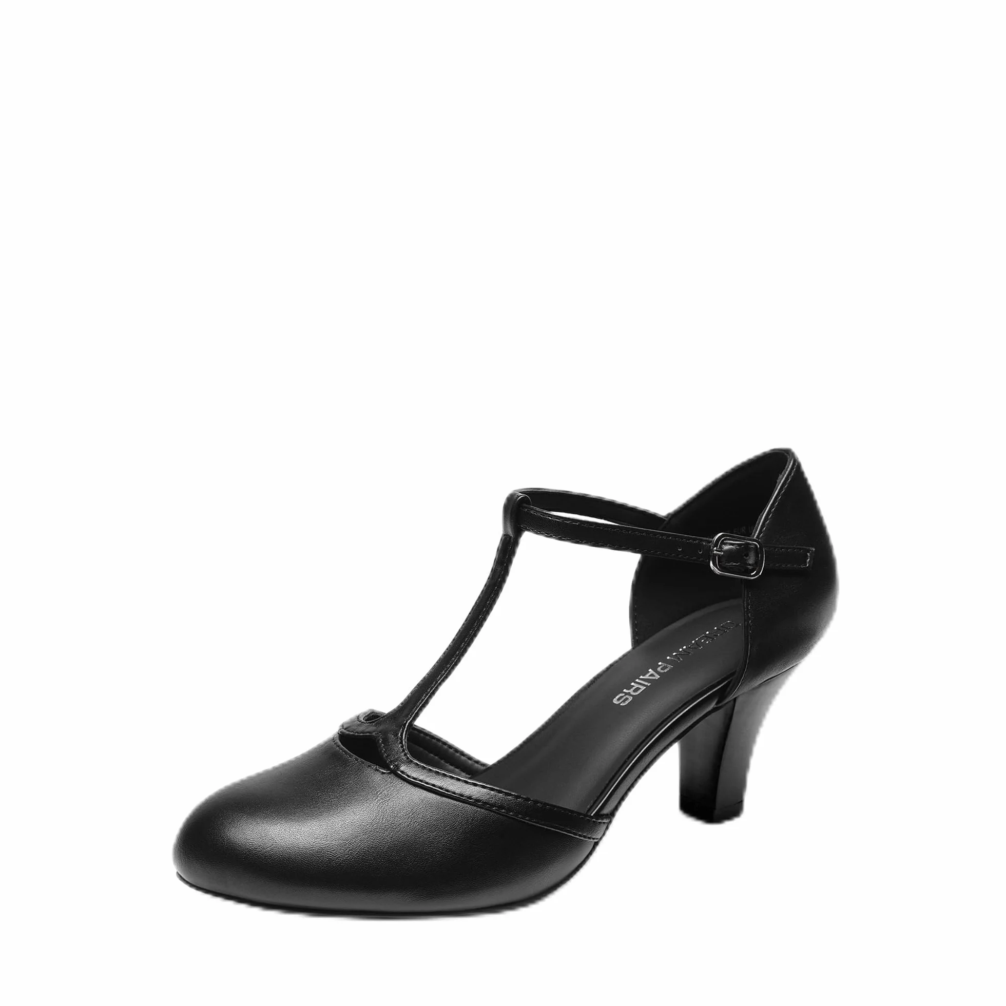 DREAM PAIRS Zapatos de Tacón Mujer Comodos Vestir con Correa en el Tobillo