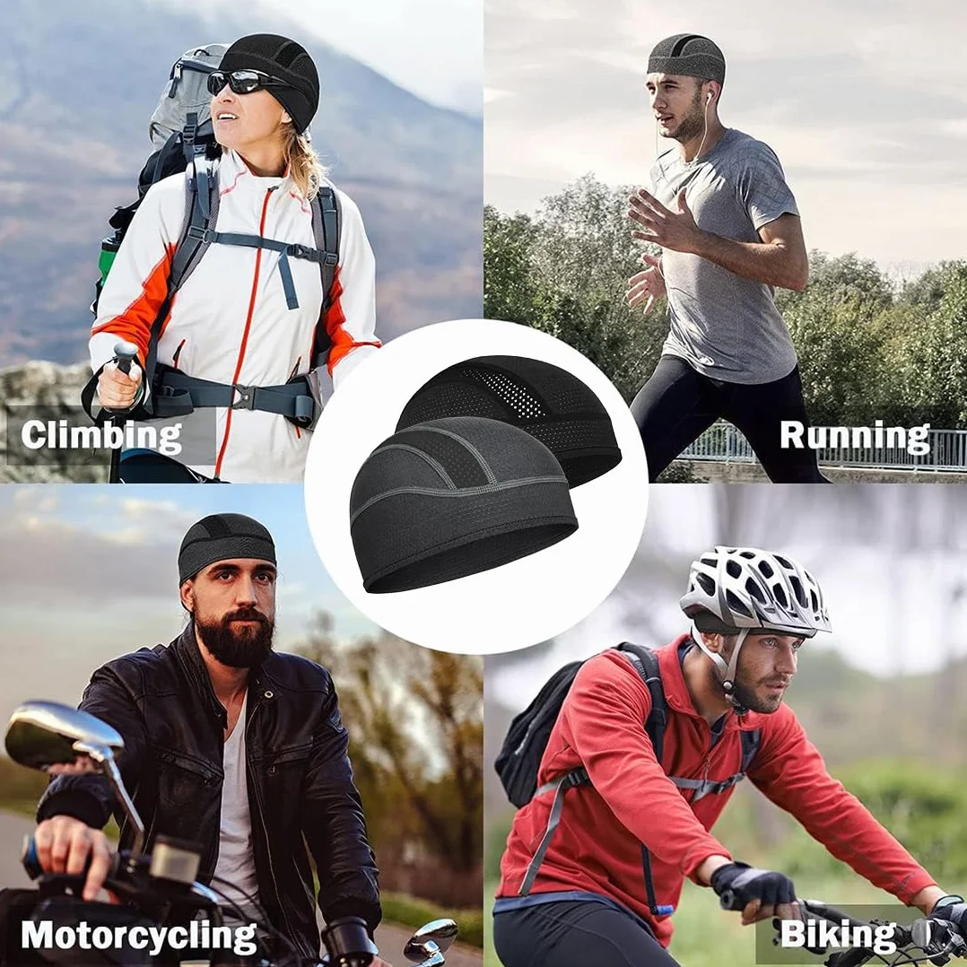 Gorro Bajo Casco Ciclismo Hombre Bandana Protección UV Sotocasco Bici Verano para Casco de Bicicleta
