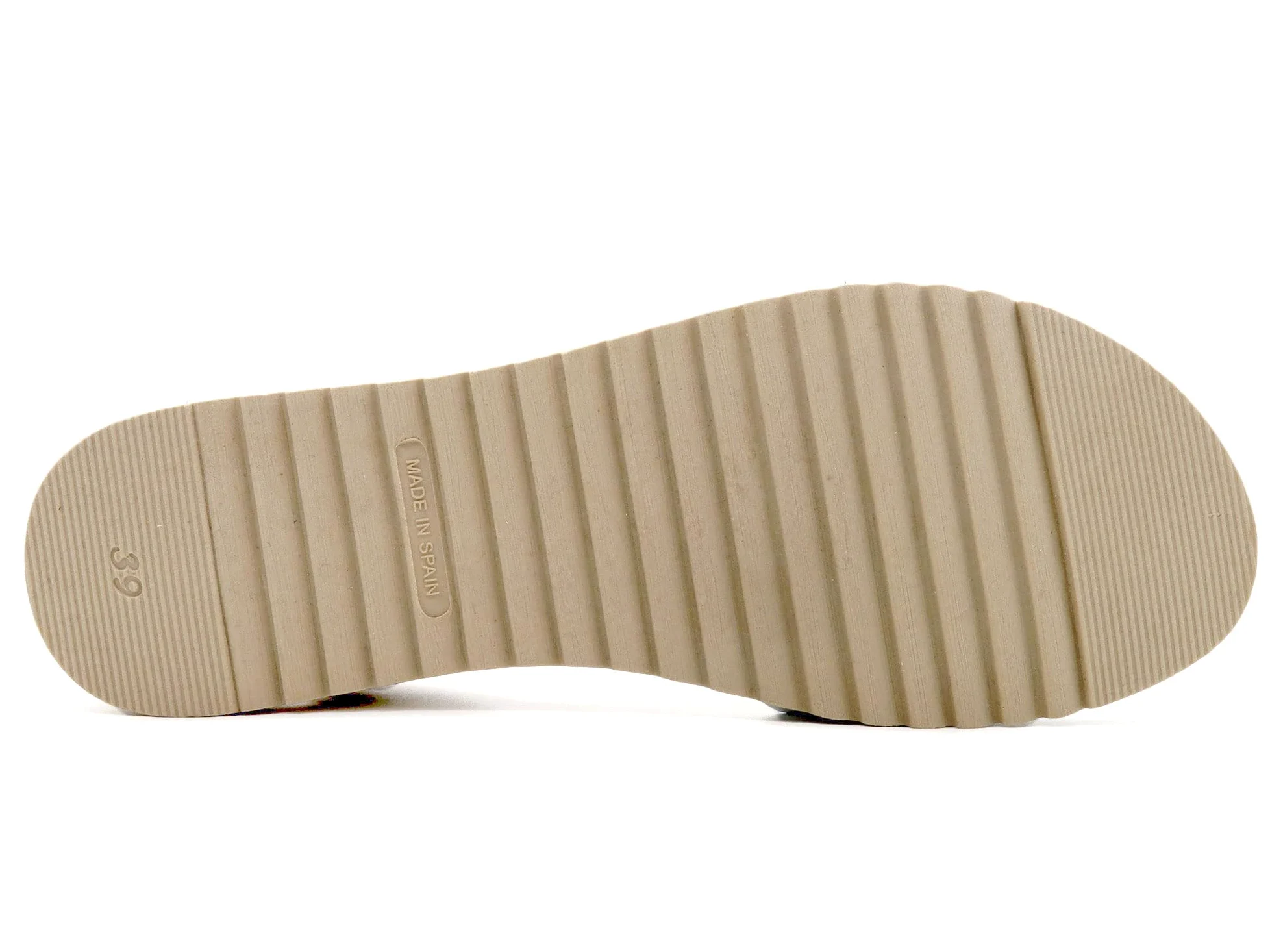 Made In Spain - Sandalias de mujer de piel con tacón de cuña y plantilla de piel auténtica, acolchado de gel, 1115 fabricado en España