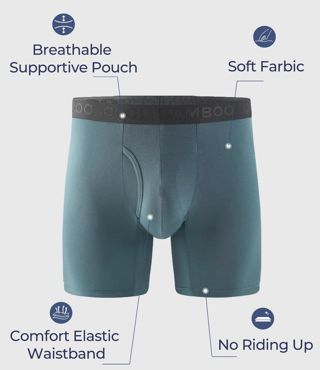 Bamboo Cool Underwear121 Clásico Hombre