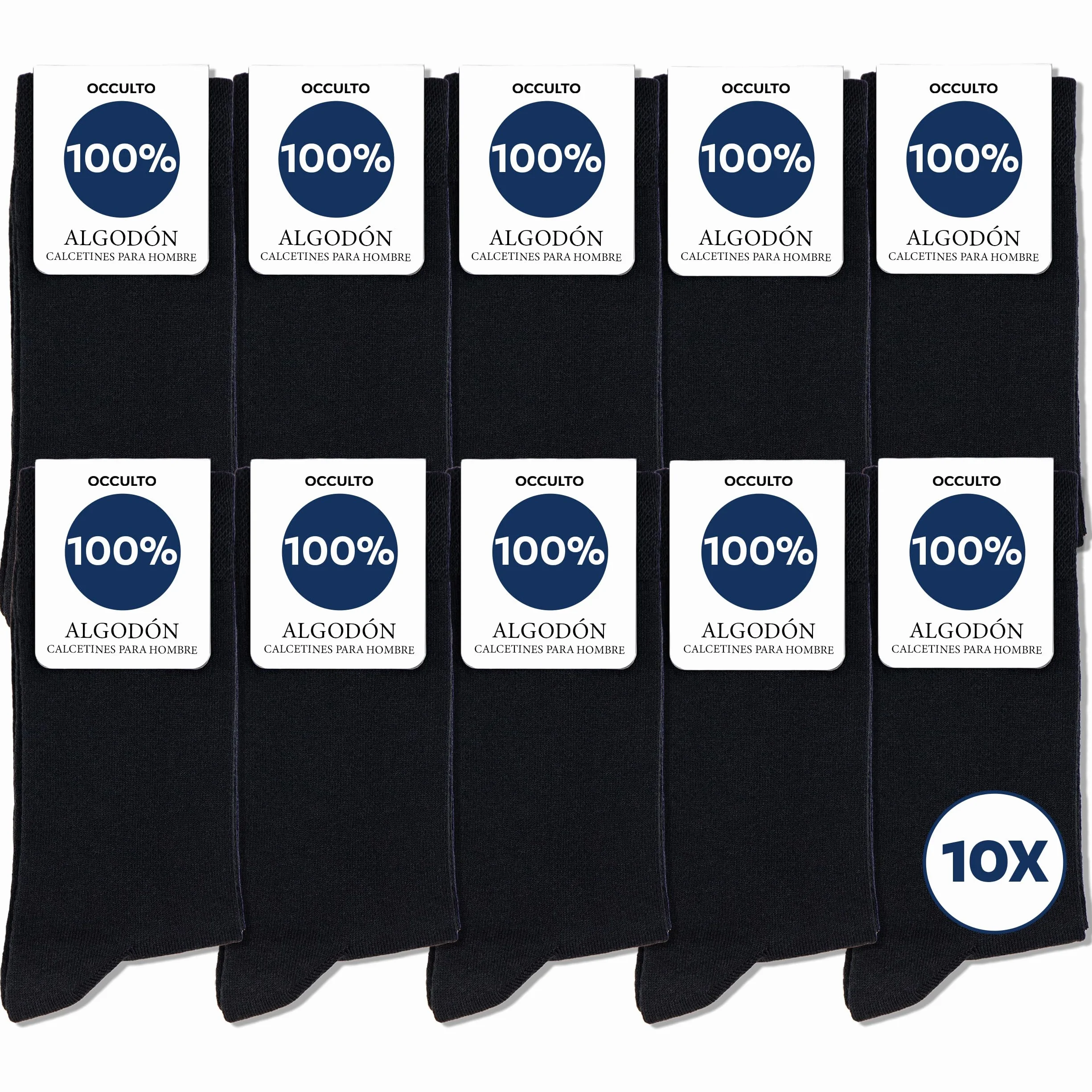 Occulto calcetines 100% algodón hombre pack de 10, pack de 20 (modelo: Ingo)