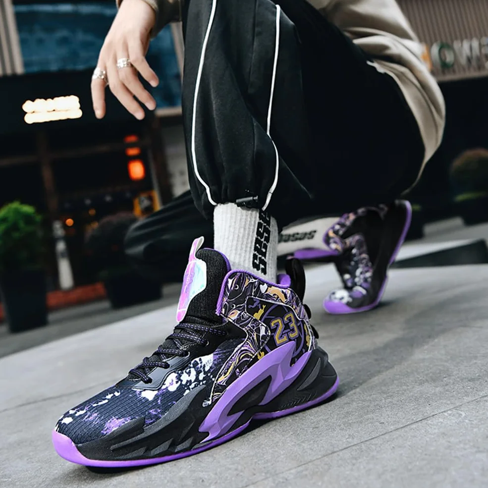 Zapatillas de Baloncesto Hombre Antideslizantes Ligeras Transpirables Aire Libre Deportivas