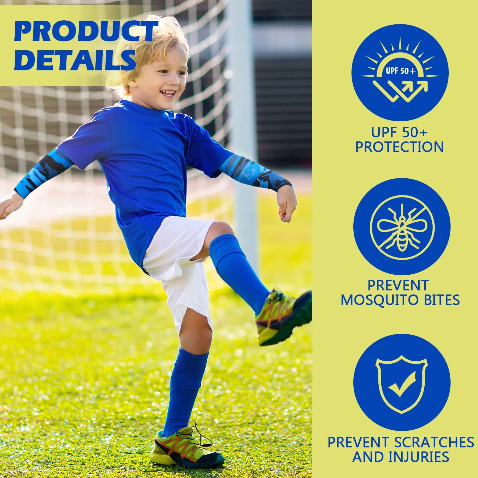 Mepase 14 Pares Mangas de Brazo para Niños Protección Solar UV Cubierta de Compresión Deportes Fútbol
