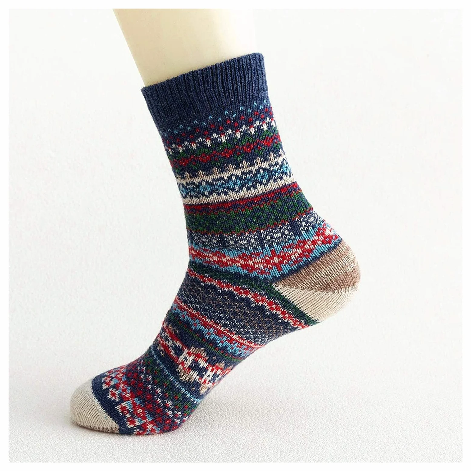 Calcetines Termicos 5 Pares De Calcetines De Lana Para Mujer, Calcetines De Invierno Cálidos De Punto Grueso Para Mujer, Calcetines Cómodos Y Acogedores Calcetines Invierno