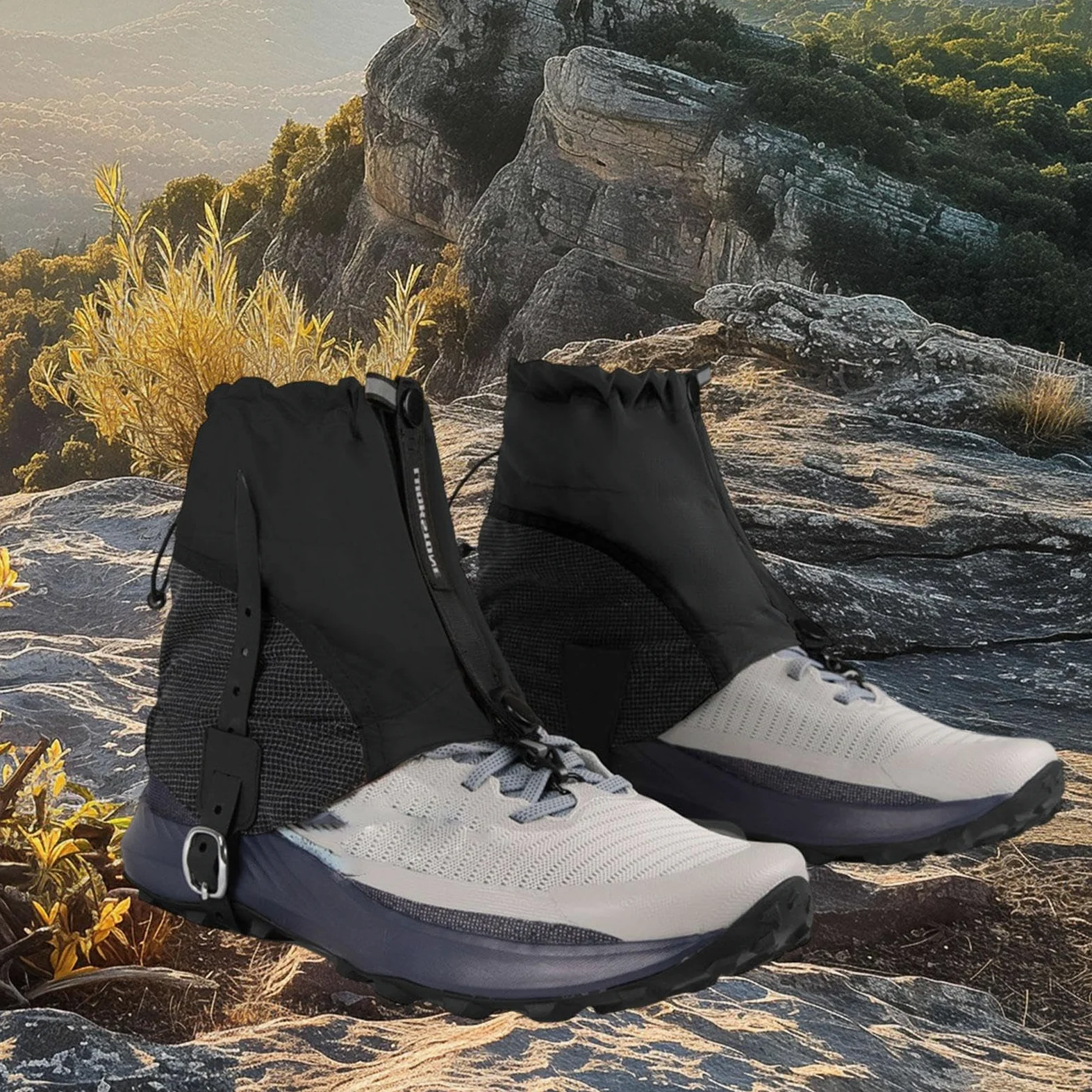 harayaa Polainas para Tobillos Y Piernas, Cubrezapatillas para, Cubrezapatillas Resistentes a La Arena para Mochileros