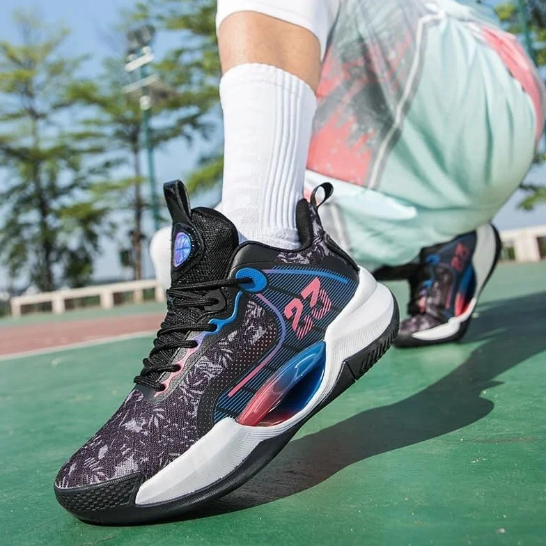 Zapatillas de Baloncesto Unisex con Malla Transpirable, amortiguadoras, Antideslizantes y Resistentes al Desgaste, Botas Deportivas for Exteriores