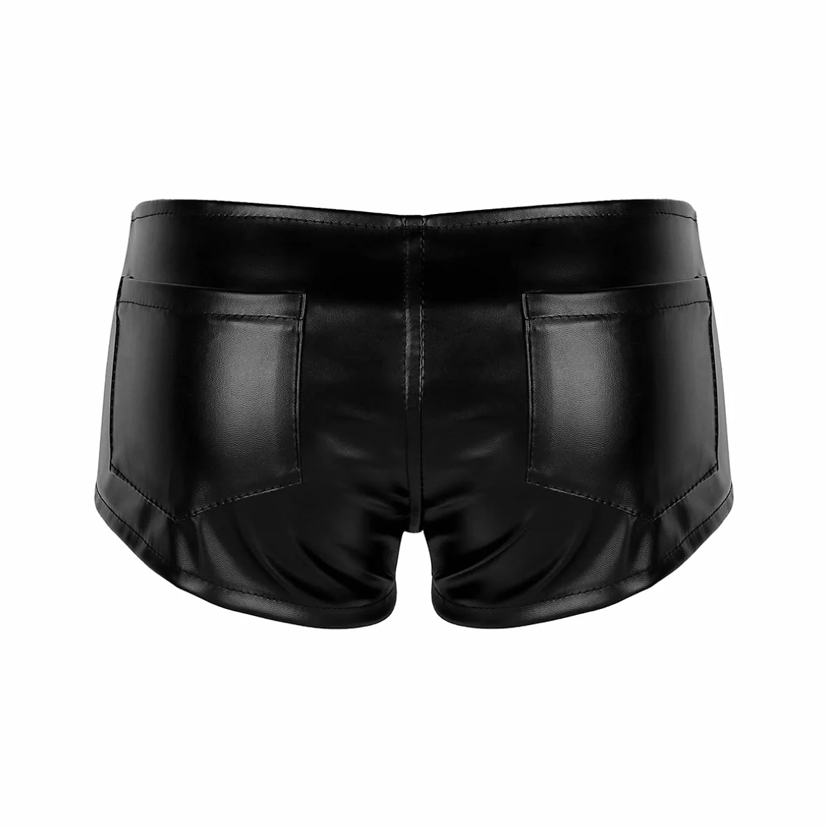 iiniim Booty Shorts Cuero Mujer Cintura Alta Ropa Danza Baile Barra Pole Dance Bodycon