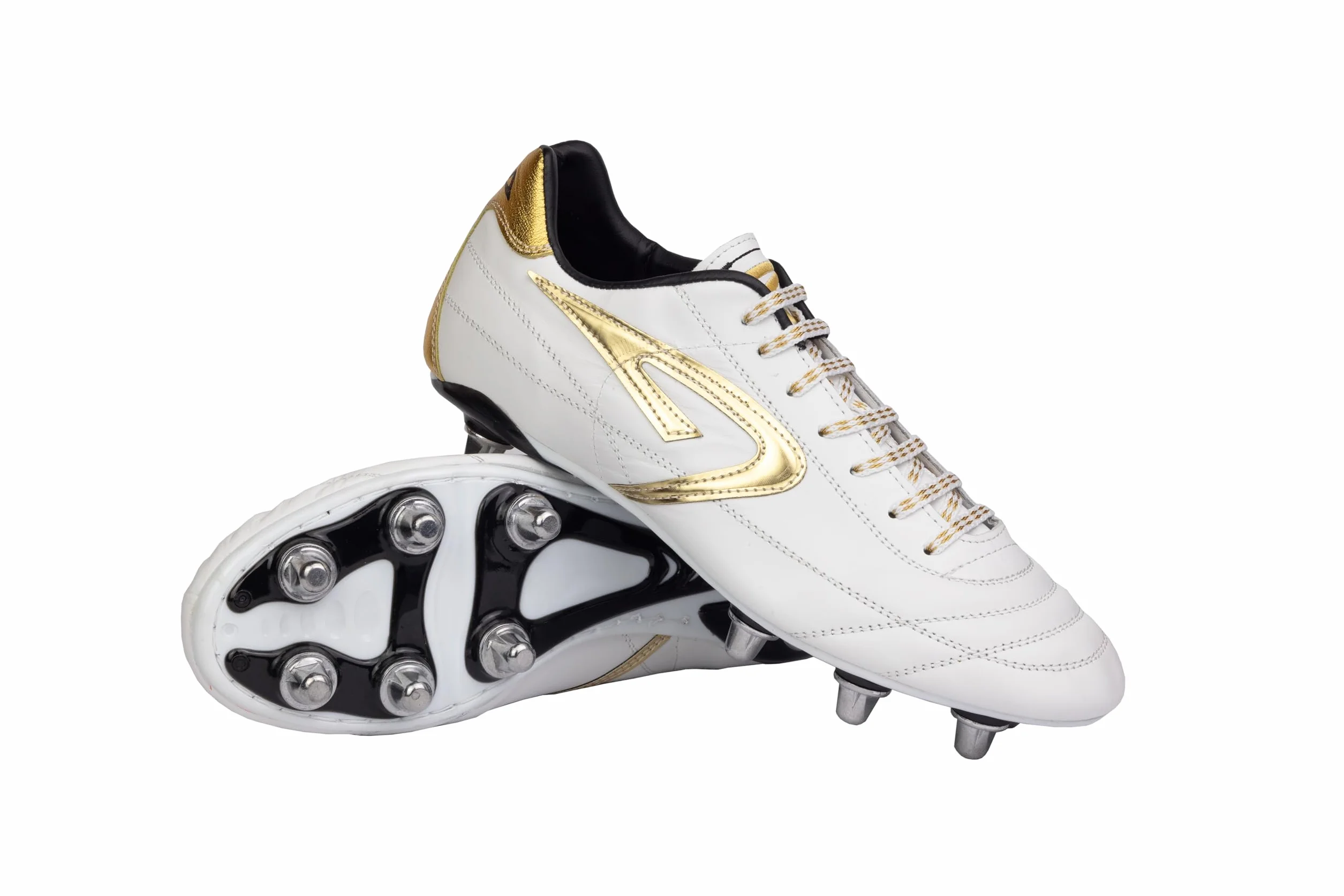Scatto Rugby Blanco - Botas de Rugby de Piel de Canguro Natural - Blanco