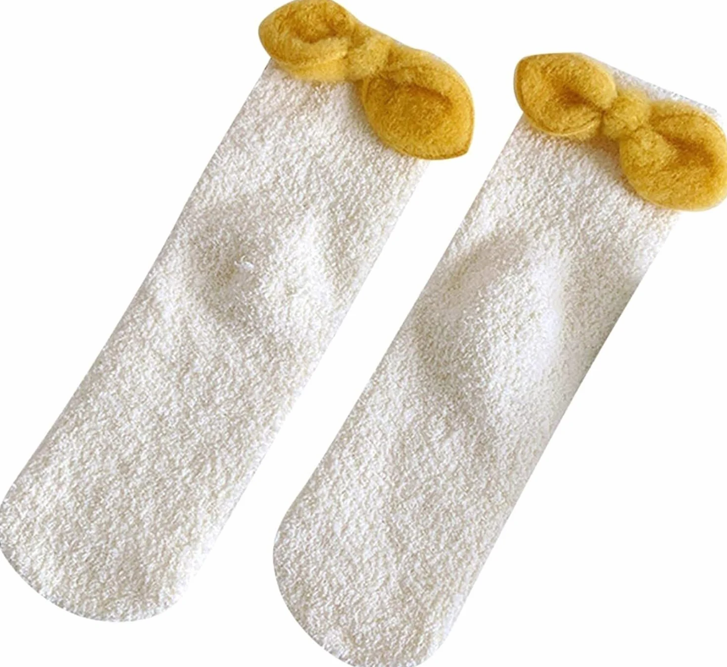 Calcetines Invierno 5 Pares De Calcetines De Mujer Con Lazo Para Casa, Calcetines Con Tope, Calcetines Divertidos, Calcetines Gruesos Y Tiernos Calcetines Termicos