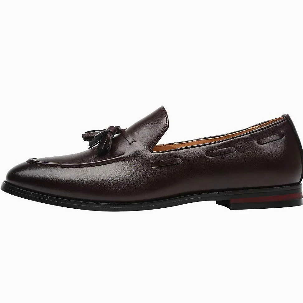 Hombres Clásico Estilo Británico Borla Mocasines Cuero Sintético Ligero Mocasín Pantuflas