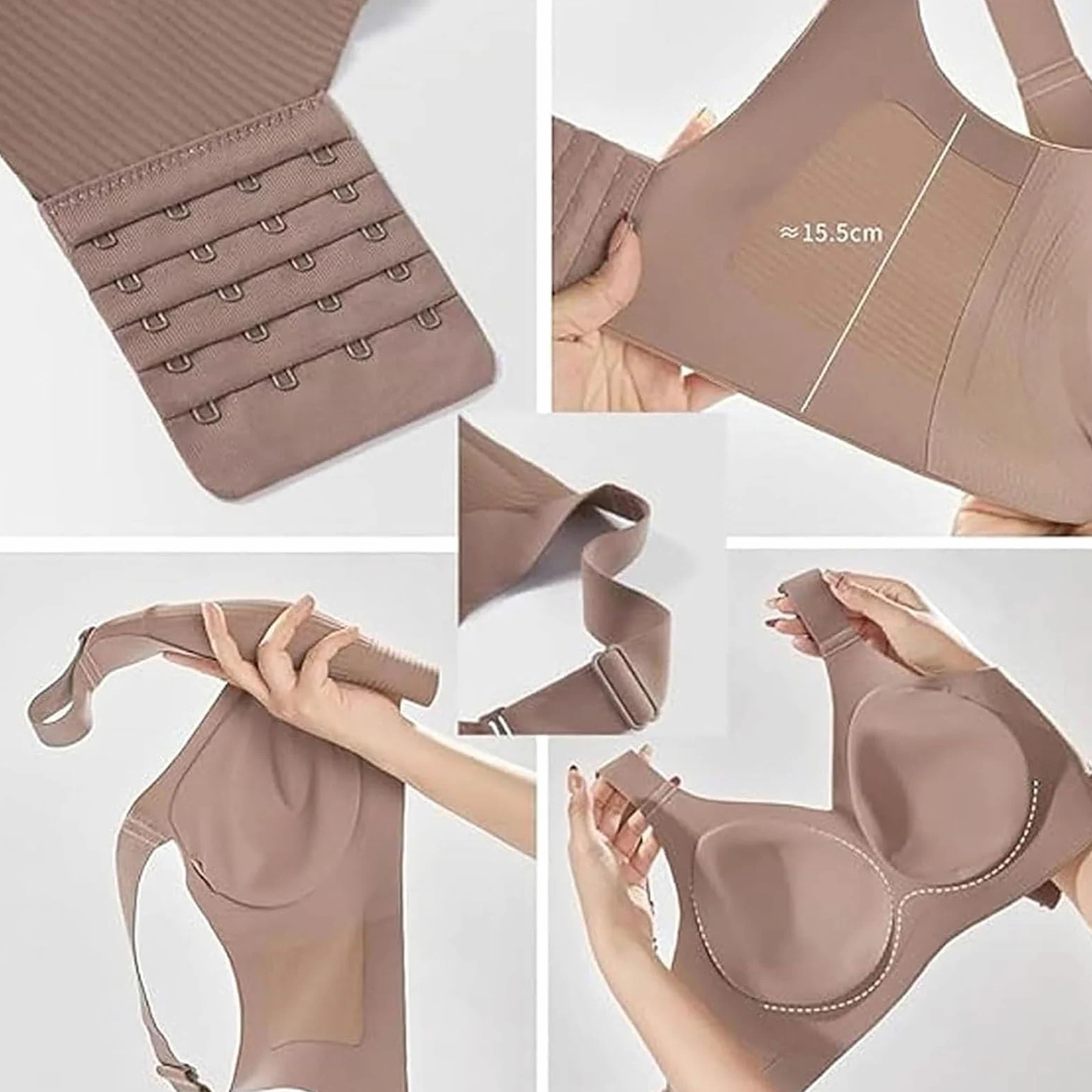 Sujetadores Confort para Mujer UK Deportes Push Up Sin Costuras Paquete de 3 Inalámbrico Acanalado Pechos Grandes Caídos Tops para Mujer Mayor Soporte Deportivo Levantamiento Comodidad Ajustable Alto