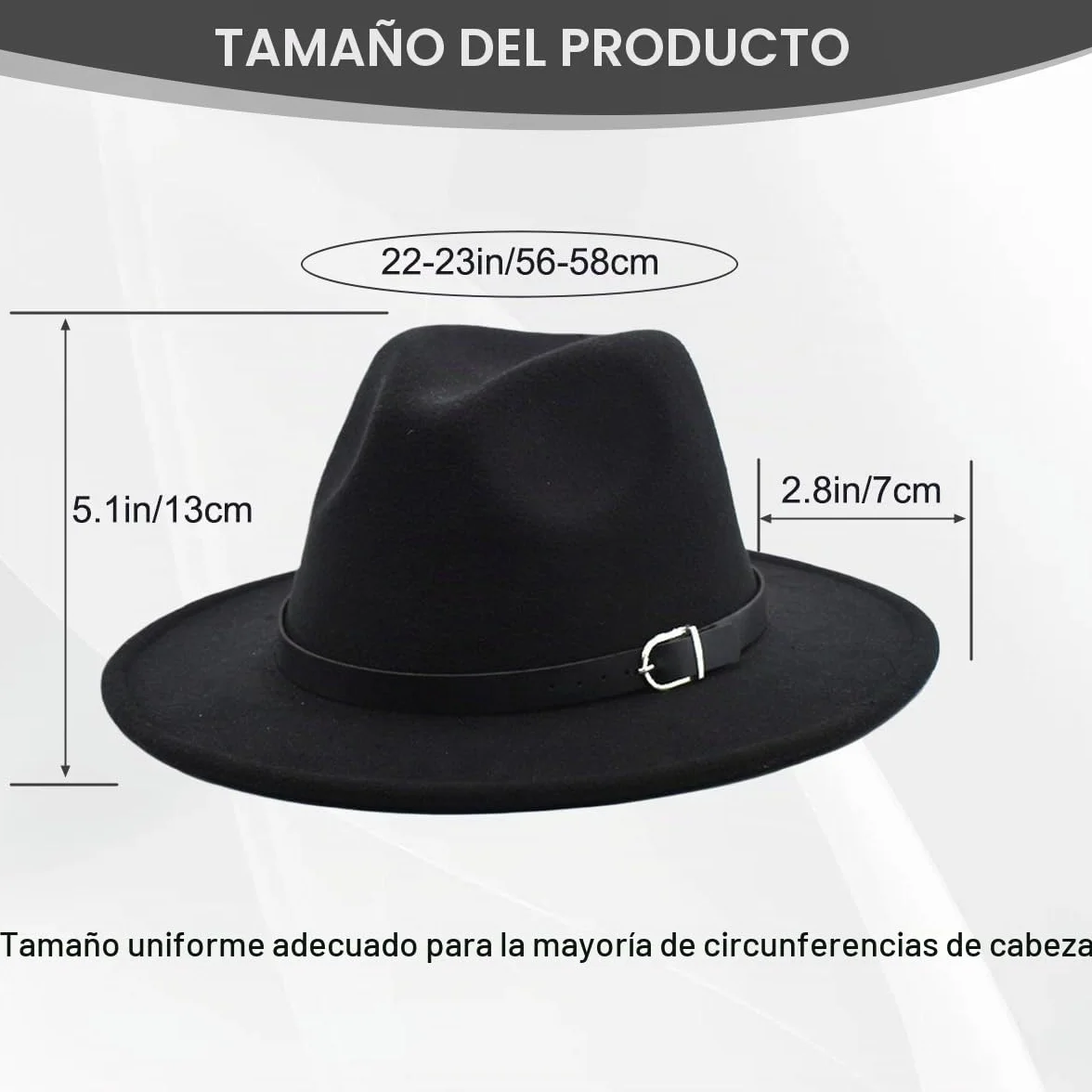 QUUPY Sombrero Fedora clásico de ala ancha con hebilla de cinturón, sombrero de Panamá de fieltro para mujeres y hombres (rojo)