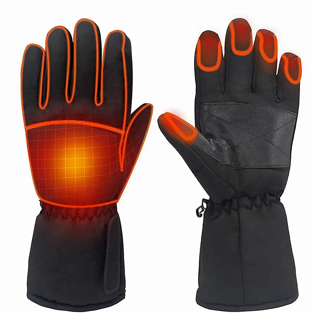 Guantes térmicos eléctricos con Pantalla táctil, para Exteriores, Interiores, calefacción a batería, Guantes de Invierno a Prueba de Viento para Hombres y Mujeres, al Aire Libre, c
