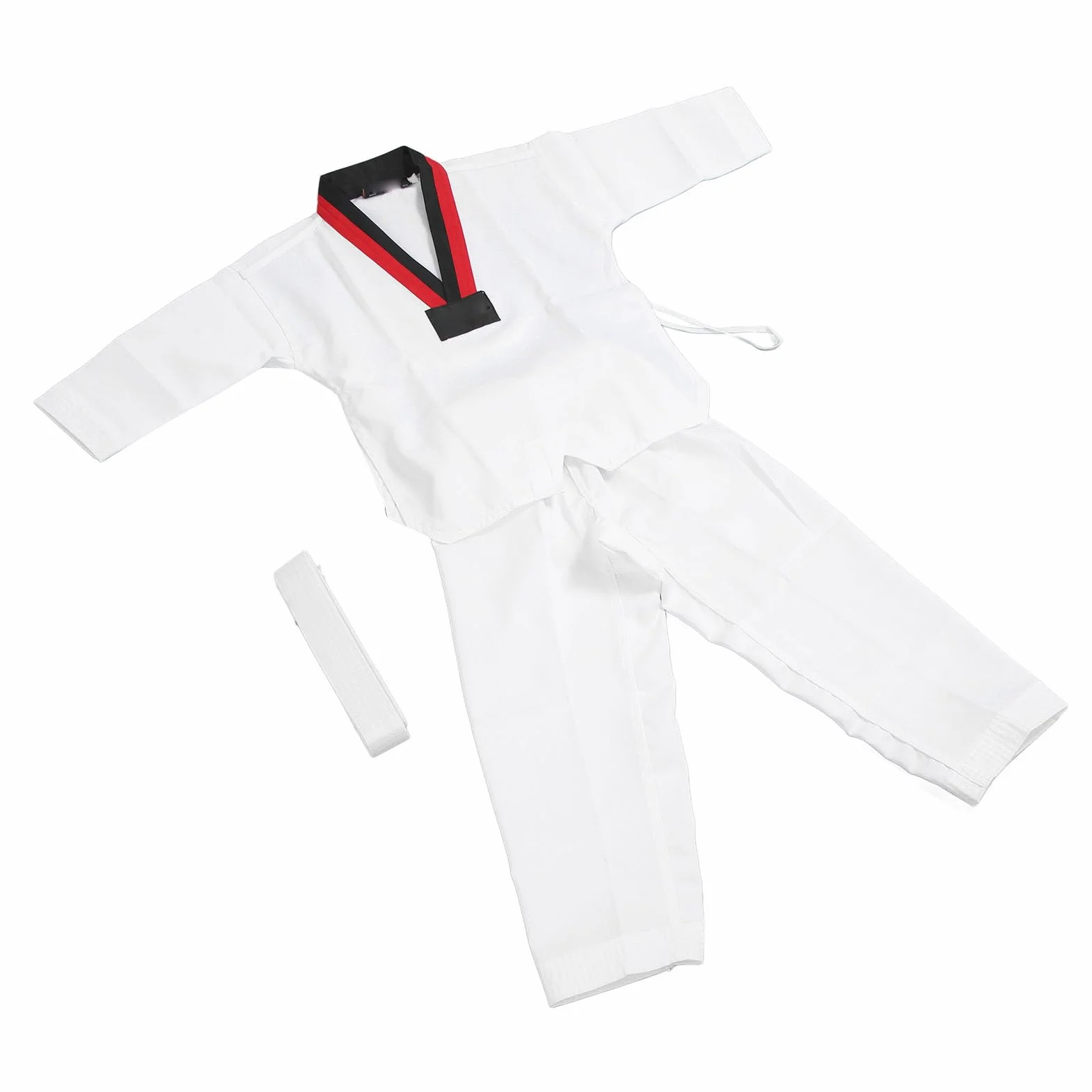 LJCM Traje de Taekwondo para Niños, Uniforme de Entrenamiento de Poliéster y Algodón