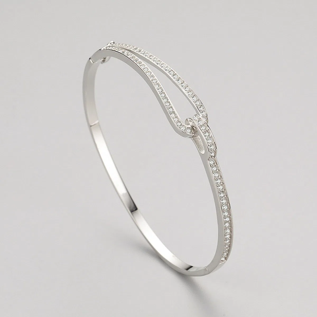 Pulsera vintage de boda para mujer, hebillas de moissanita, pulsera para el día de San Valentín para mujer,