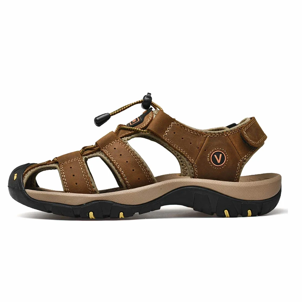 Hombre Sandalias de Verano Playa de Senderismo para Hombres Exterior | Deportivas Zapatos Trekking Casual Zapatos de Montaña Cuero Exterior Comodidad