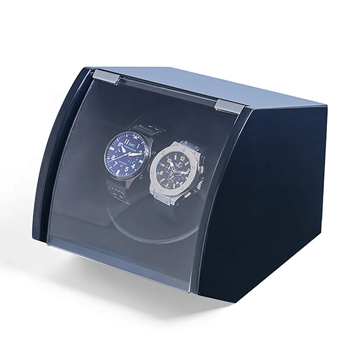 Bobinadora de Reloj Relojes de Madera de Dos Posiciones Caja de bobinado Relojes mecánicos Bobinadora automática Almacenamiento de Reloj inclinadoAgitador de Reloj de Motor silencioso