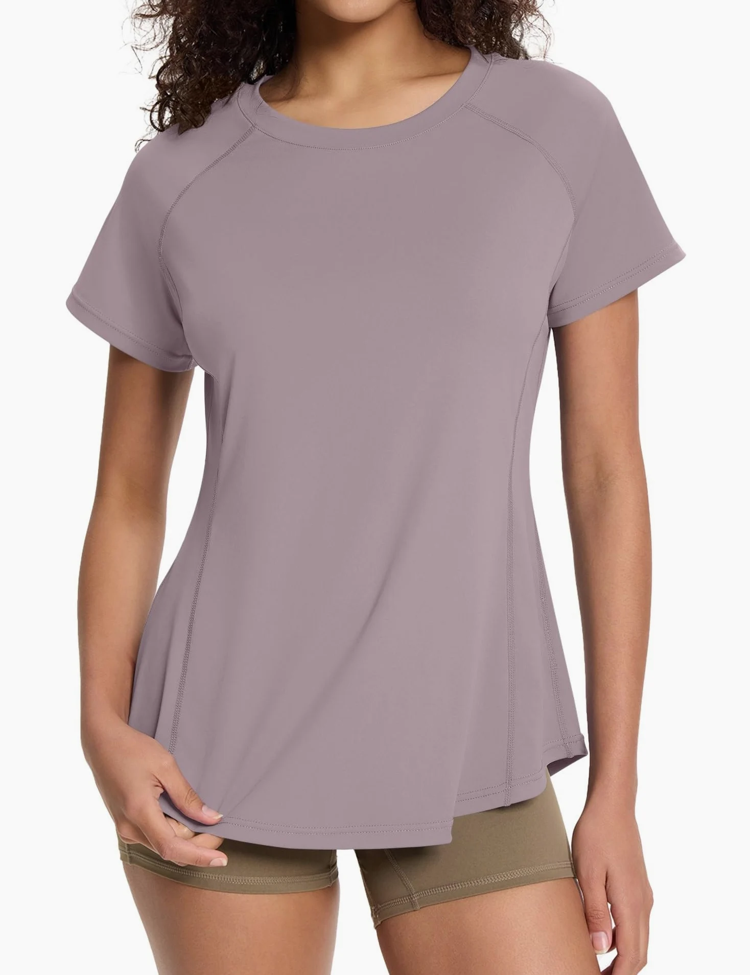 Loovoo Camisetas de entrenamiento para mujer, holgadas, transpirables, de secado rápido, para gimnasio, atlética