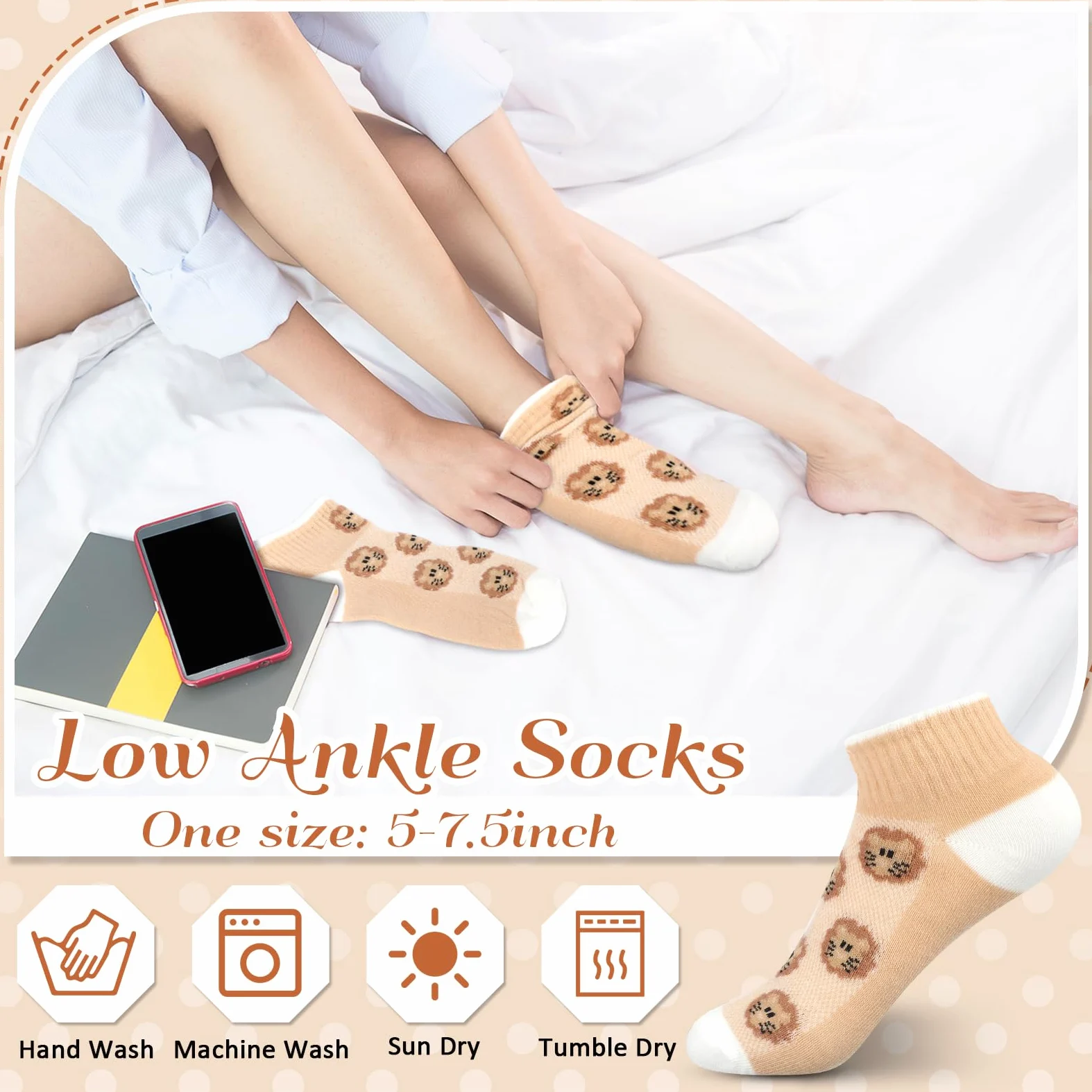 Mumufy 100 pares de calcetines de tobillo de corte bajo para mujer a granel con bonitos patrones bordados de corte bajo, calcetines invisibles delgados, transpirables, cómodos, a granel, calcetines