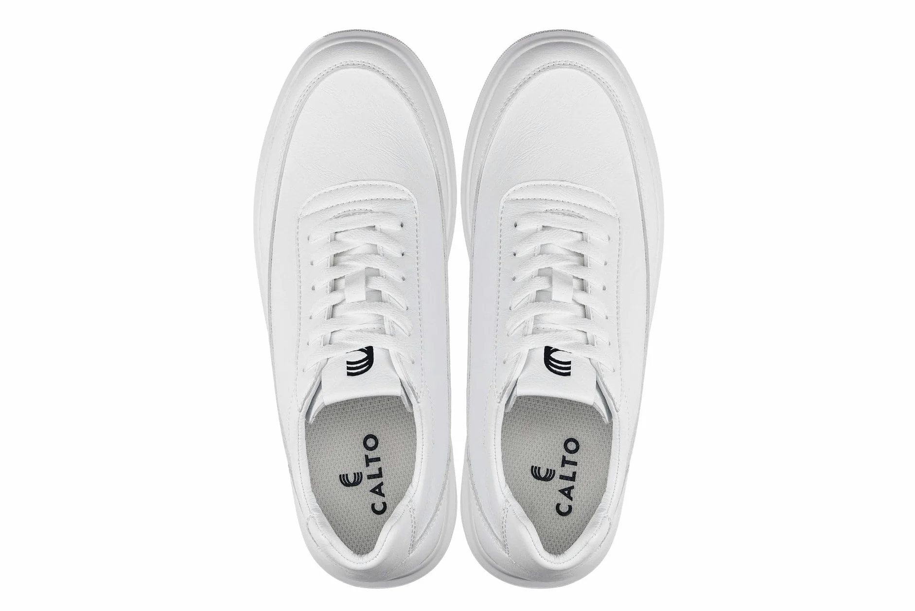 CALTO Zapatos de elevación invisibles para hombre con aumento de altura, ultraligeros, con cordones, de punto, deportivos, 7,1 cm más altos