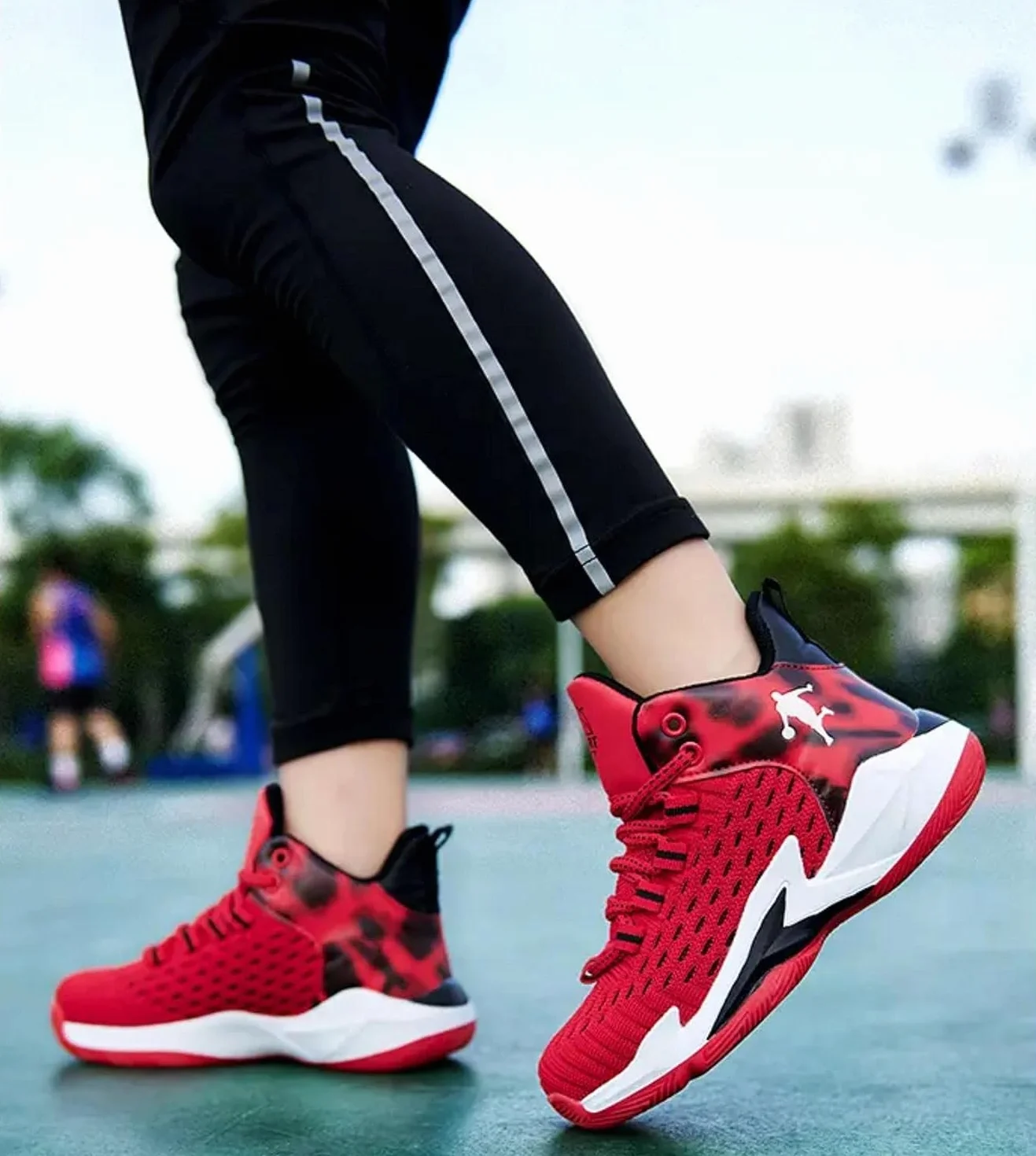 Zapatillas de Baloncesto para Niños Calzado Deportivo Aire Libre Ligeras