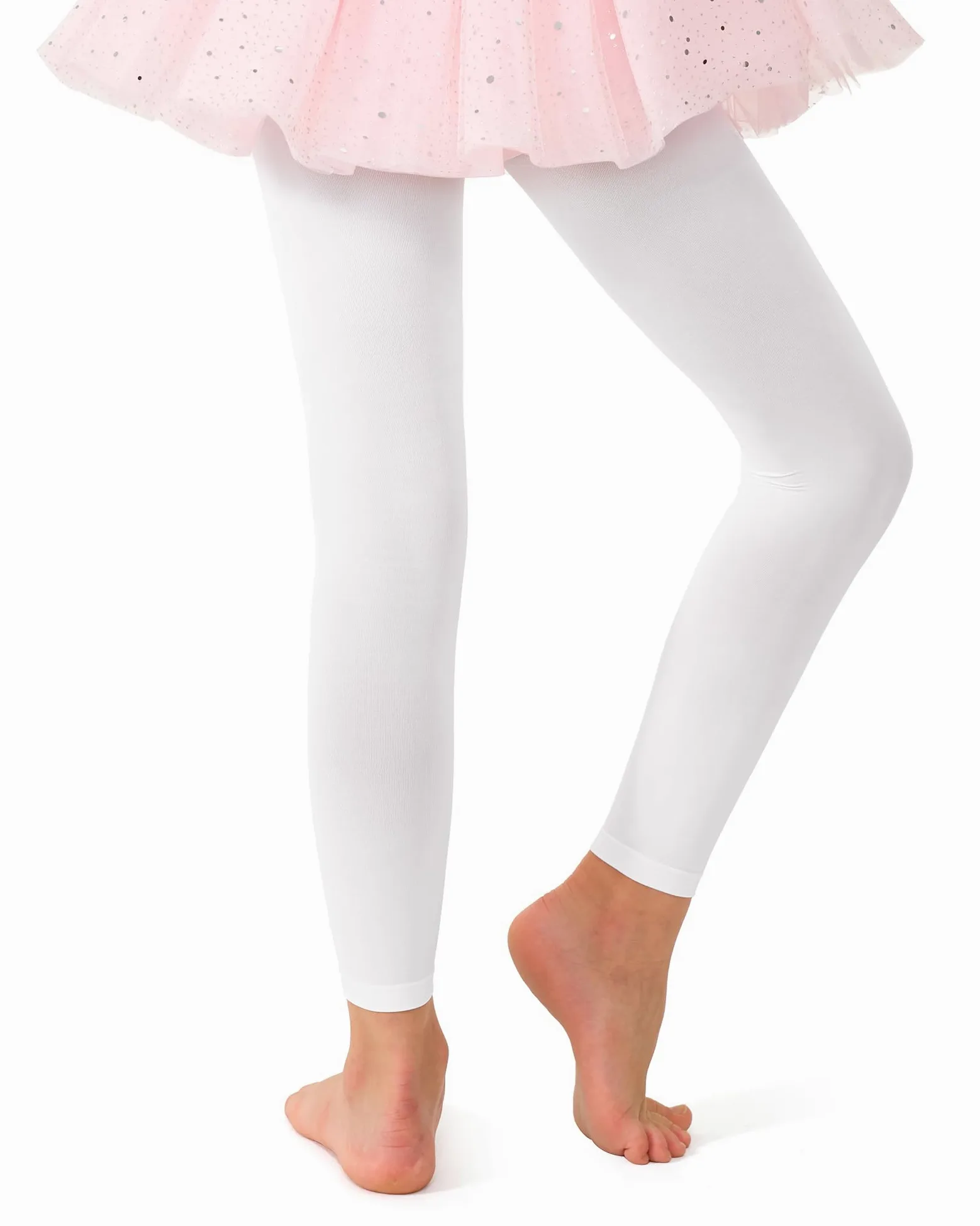 Stelle Mallas de ballet sin pies para niñas de 2 a 15 años | Cintura alta, elástica, cobertura opaca, medias suaves, medias para adolescentes y jóvenes, bailarina, gimnasia, actuación
