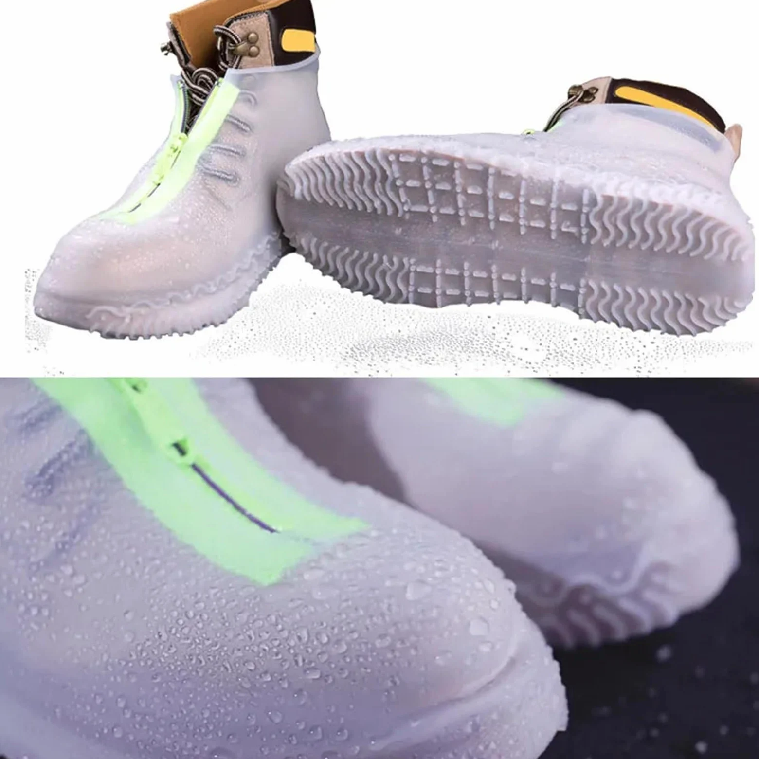 2 pares de cubiertas antideslizantes for zapatos, accesorios reutilizables for hombres, for la lluvia, for mujer, impermeables for Galoshes para Protección