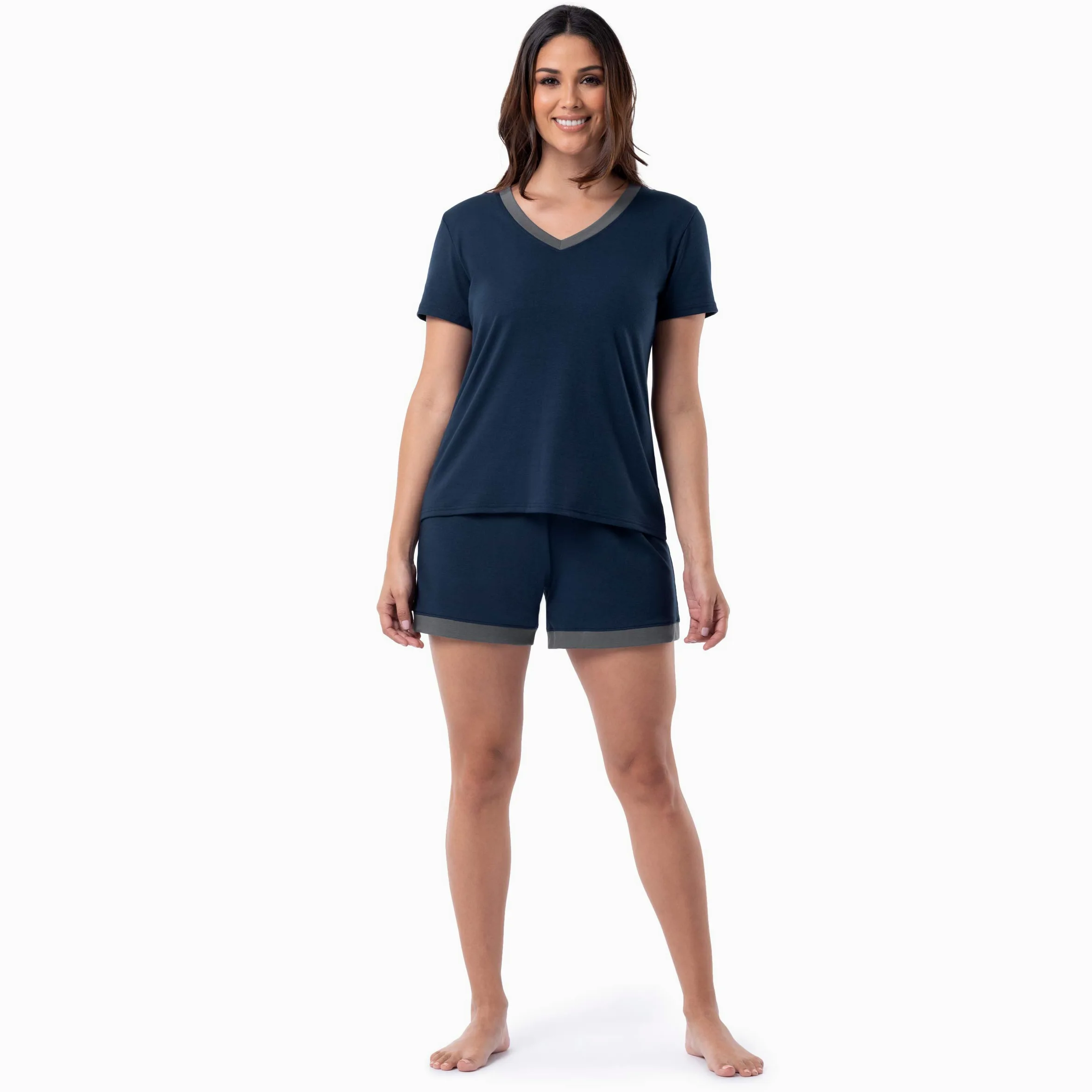 Fruit of the Loom Short Sleeve tee and Short 2 Piece Sleep Set Juego de Pijama Mujer