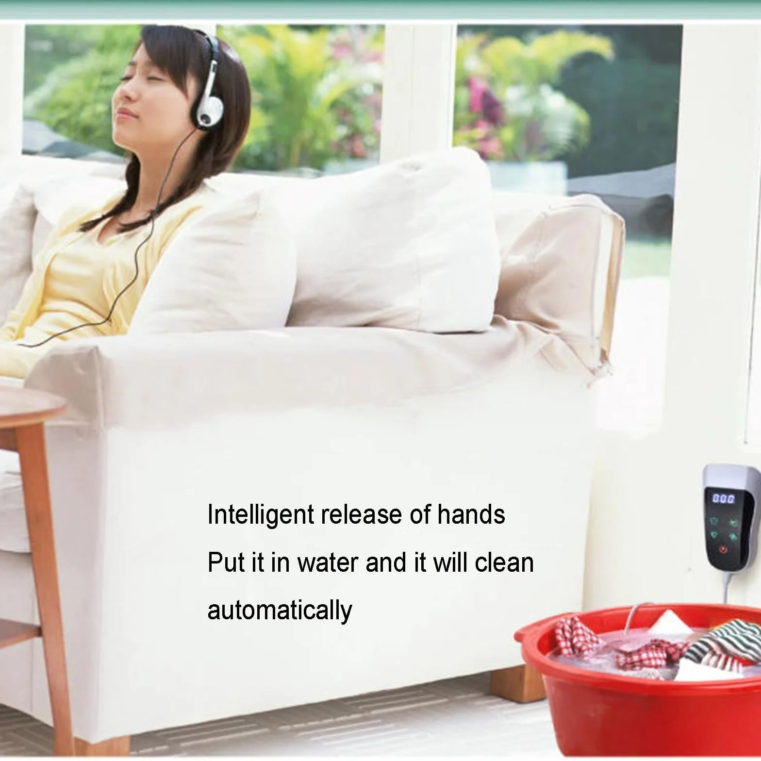 COYEUX Máquina de Limpieza de Joyas Sumergible Profesional, Limpiador ultrasónico de frecuencia de 60 kHz, Pantalla táctil LCD de Modo Opcional, para Limpiar Frutas, Verduras, Platos, Ropa, Vasos