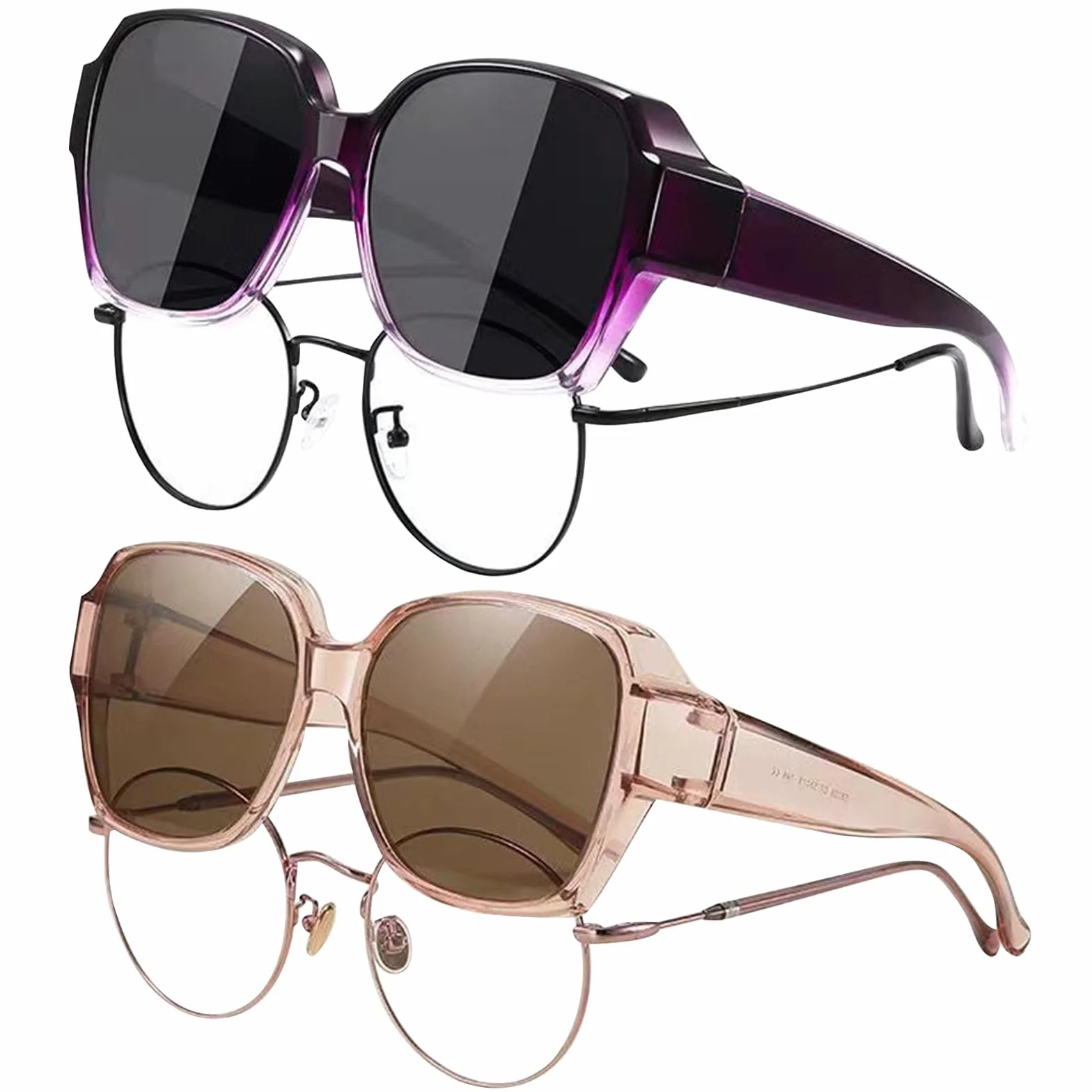 Gafas de Sol Polarizadas para Mujer Hombre Protección UV 2Pcs