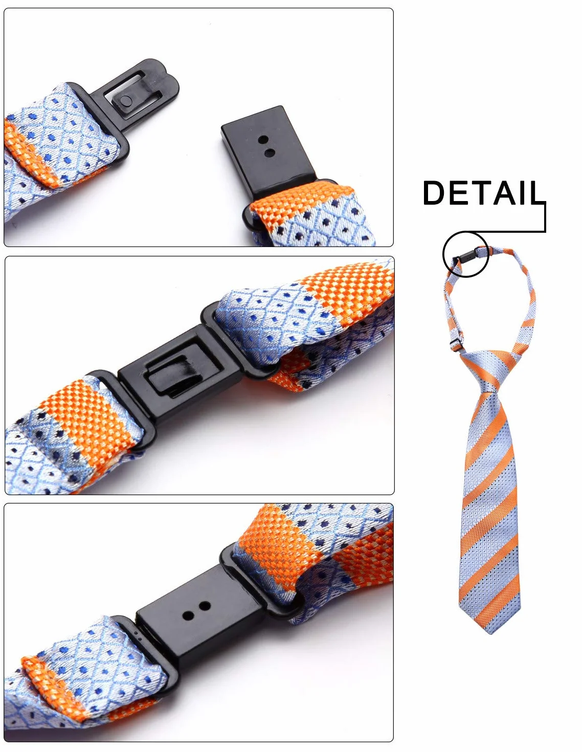 HISDERN Nino Pre-atado Corbata tejida Corbata De Panuelo para ninos escuela nino Lazo padre-hijo Set de bolsillo cuadrado