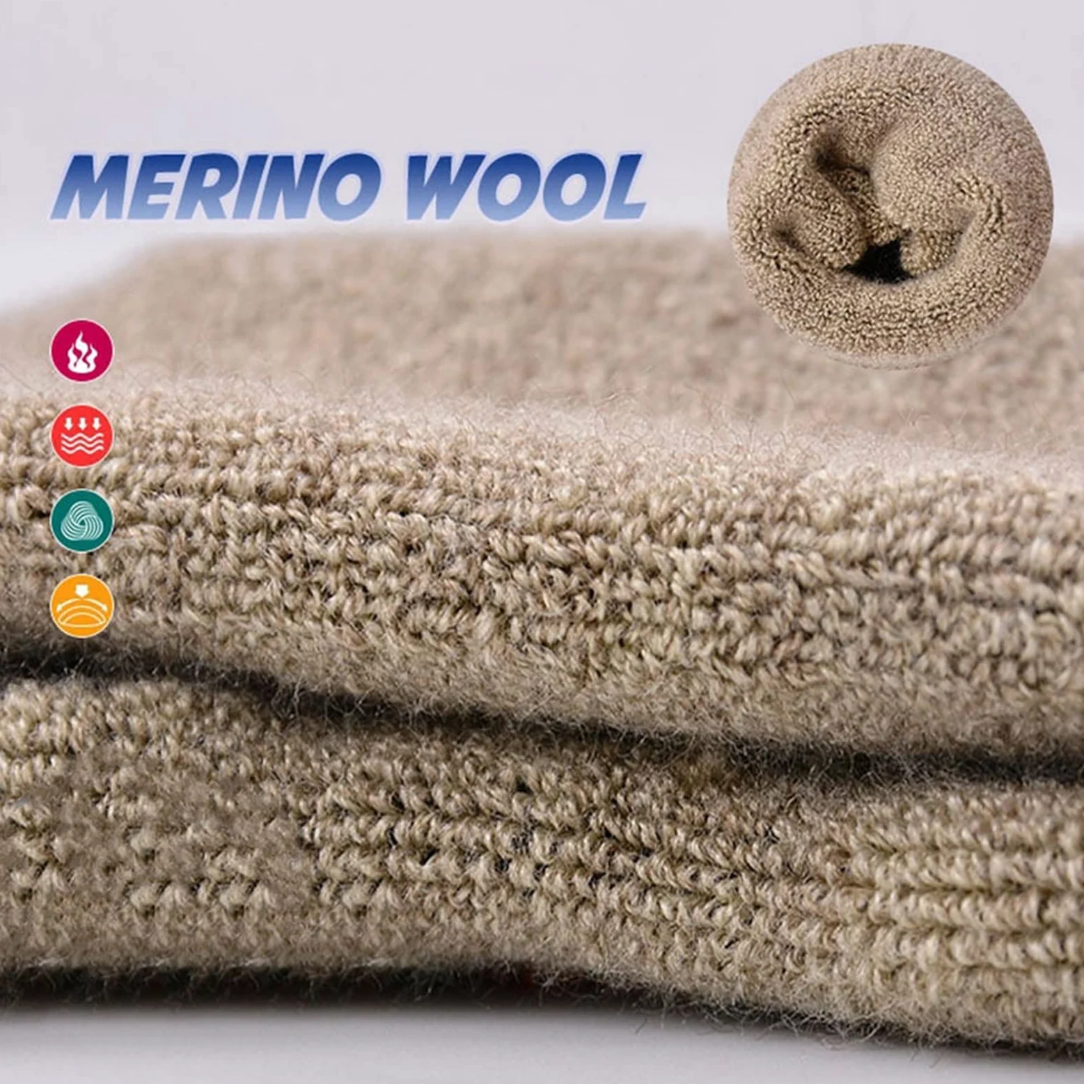 Invierno Mantener cálido Ski Cycling Socks Men Mujer Wool Thermal Soft Thermosocks Espesar Deportes al Aire Libre Calcetines de Snowboard Calcetines