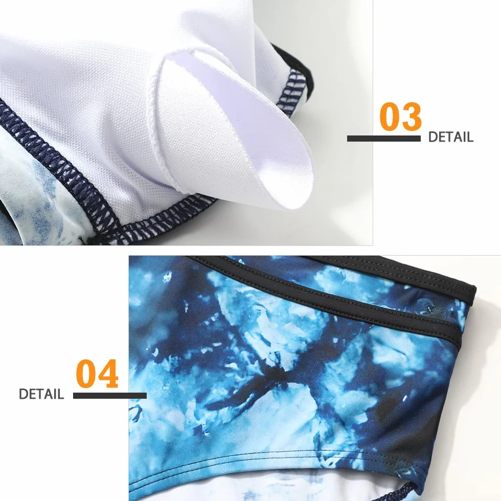Genfien Traje de Baño para Mujer Bikini Push Up Cintura Alta Sexy Control de Vientre