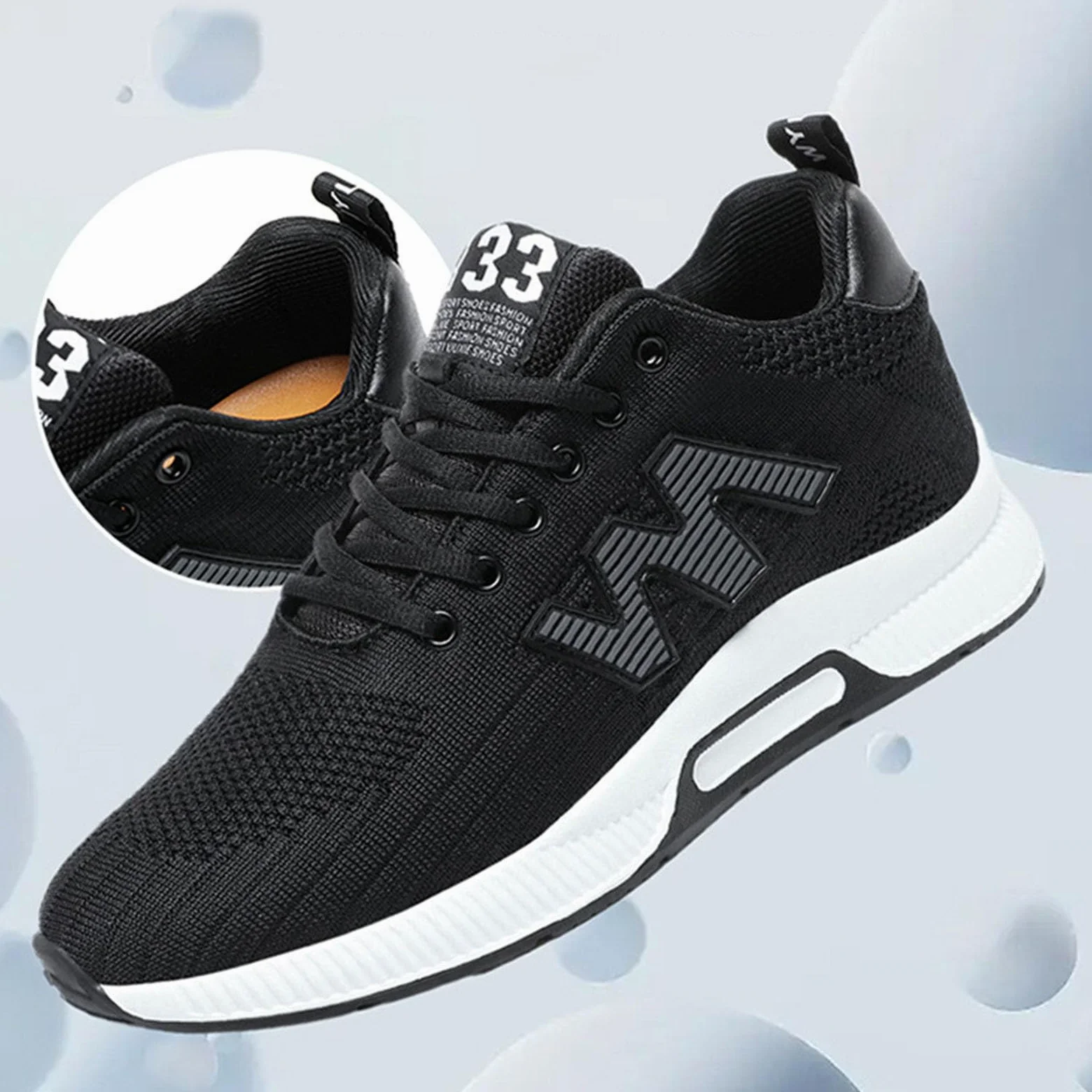 Par de zapatos de hombre con elevación, zapatillas informales de malla, ligeras, transpirables, con cordones y tacón de elevación oculto, 10 cm