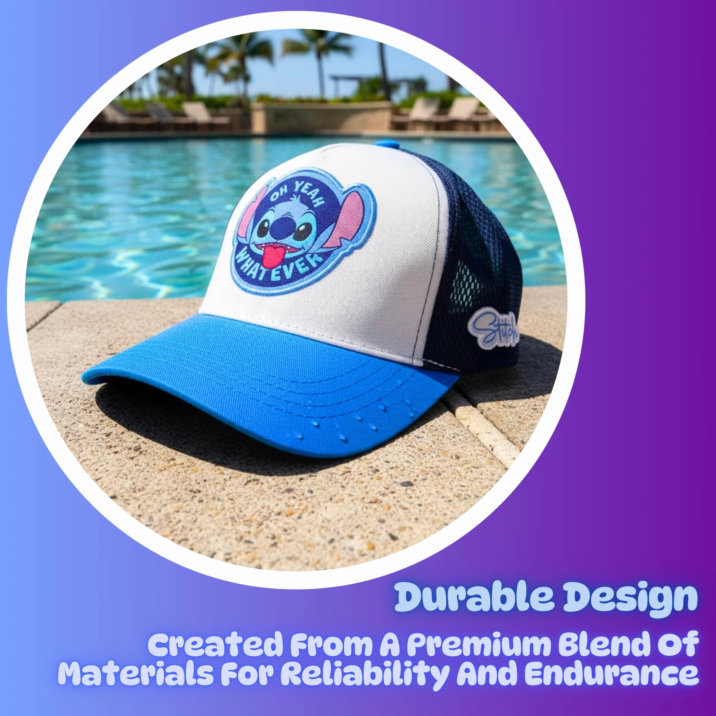 Disney Stitch Gorro para Niñas, Diseño Stitch y Angel Gorra de Beisbol Gorra de Verano Infantil, Regalo para Niñas y Adolescentes