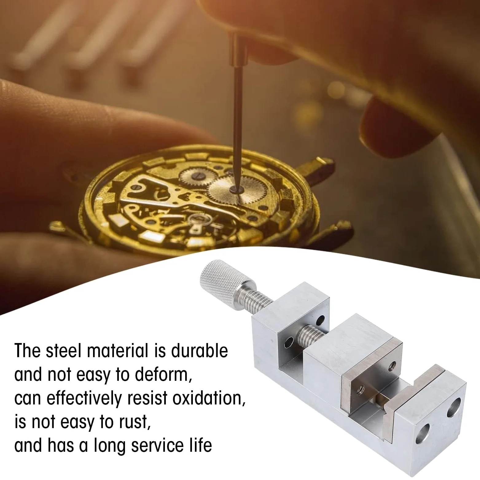 Kit de Herramientas reparación Relojes - Juego relojero Acero para reemplazo baterías Herramientas compactas Antideslizantes con Soporte Movimiento para entusiastas del Bricolaje