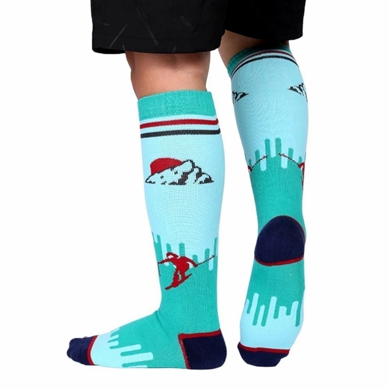 Calcetines de esquí Calcetines de esquí for niños, Algodón térmico de invierno, calcetines deportivos cálidos y gruesos, calcetines de esquí for ciclismo y nieve, calcetines térmicos elásticos for niñ