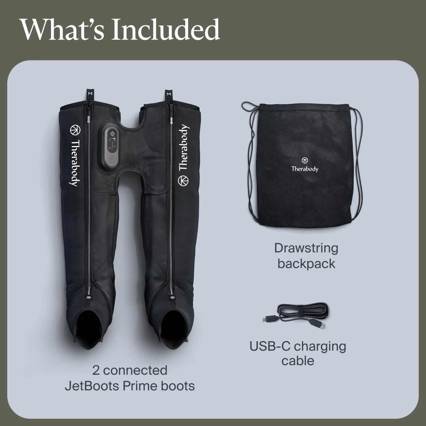 Therabody JetBoots Prime Botas de Compresión Inalámbricas de Viaje Talla M